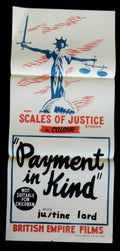 SCALES OF JUSTICE PAYMENT IN KIND   (1966) — Original Australian daybill movie poster