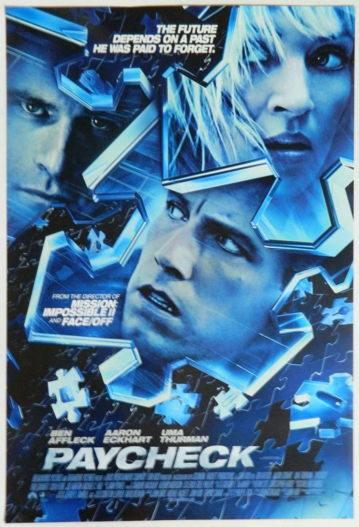 PAYCHECK (2003)— Original Australian one sheet movie poster