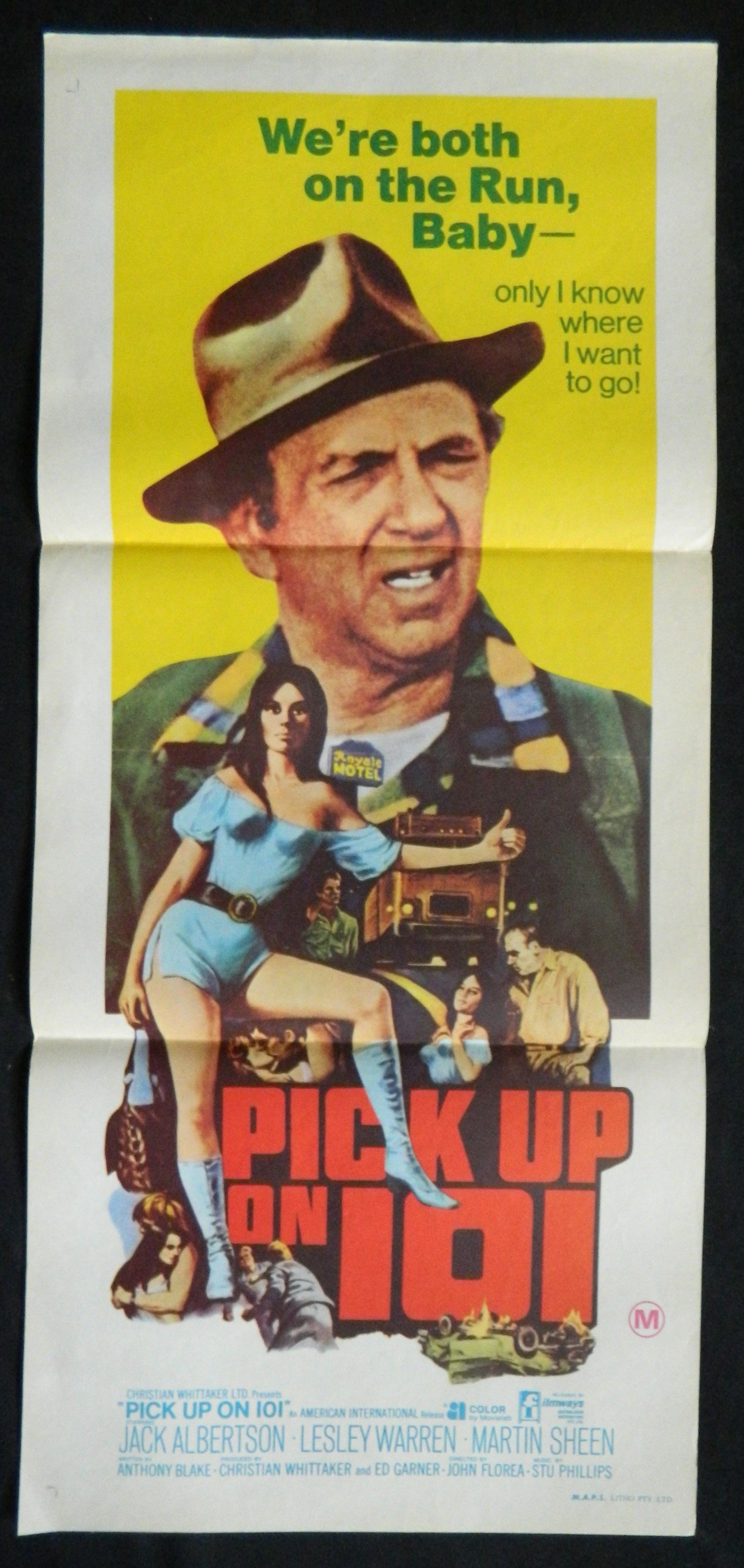 PICK UP ON 101   (1972) — Original Australian daybill movie poster