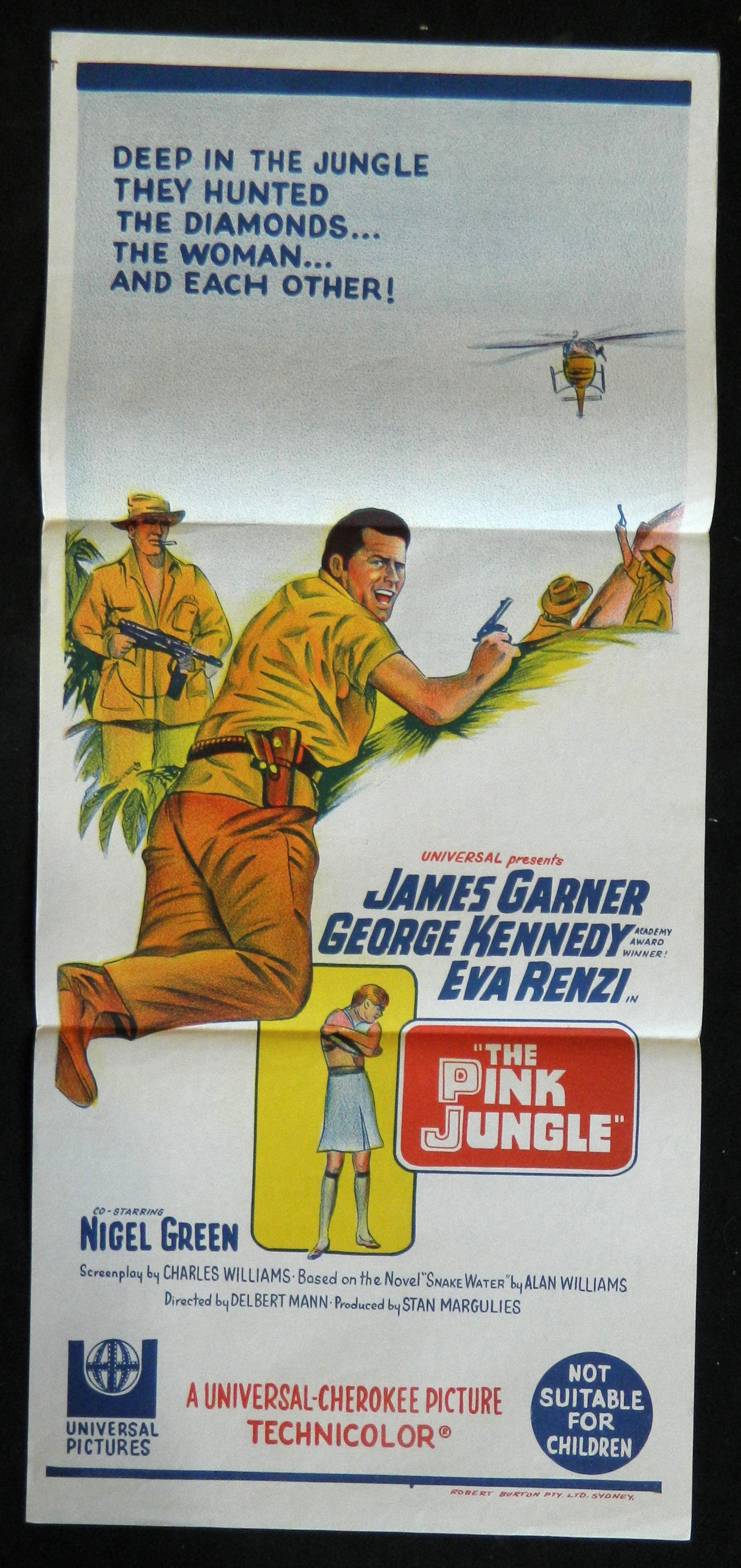 PINK JUNGLE  (1968) — Original Australian daybill movie poster