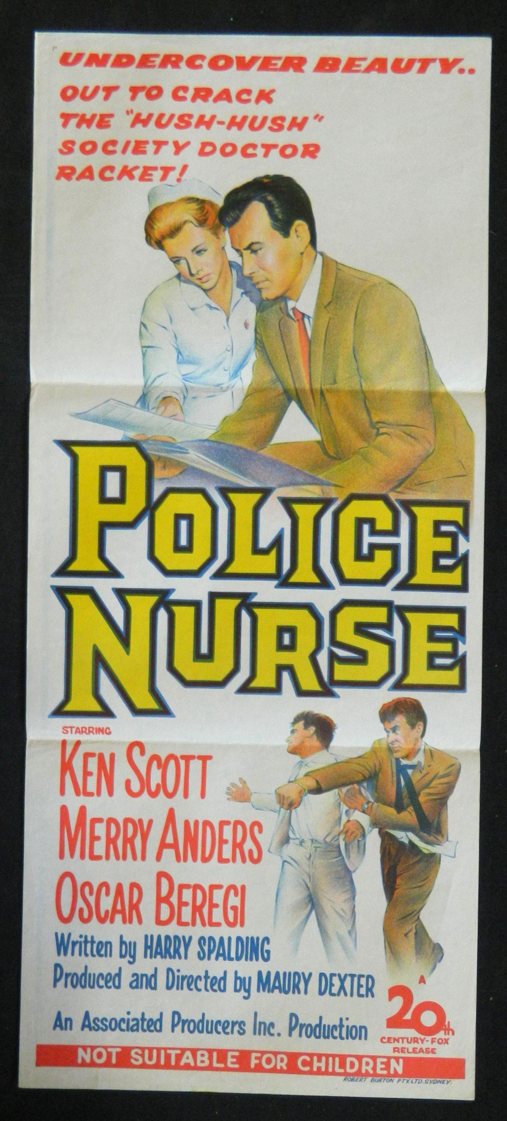 POLICE  NURSE    (1963) — Original Australian daybill movie poster
