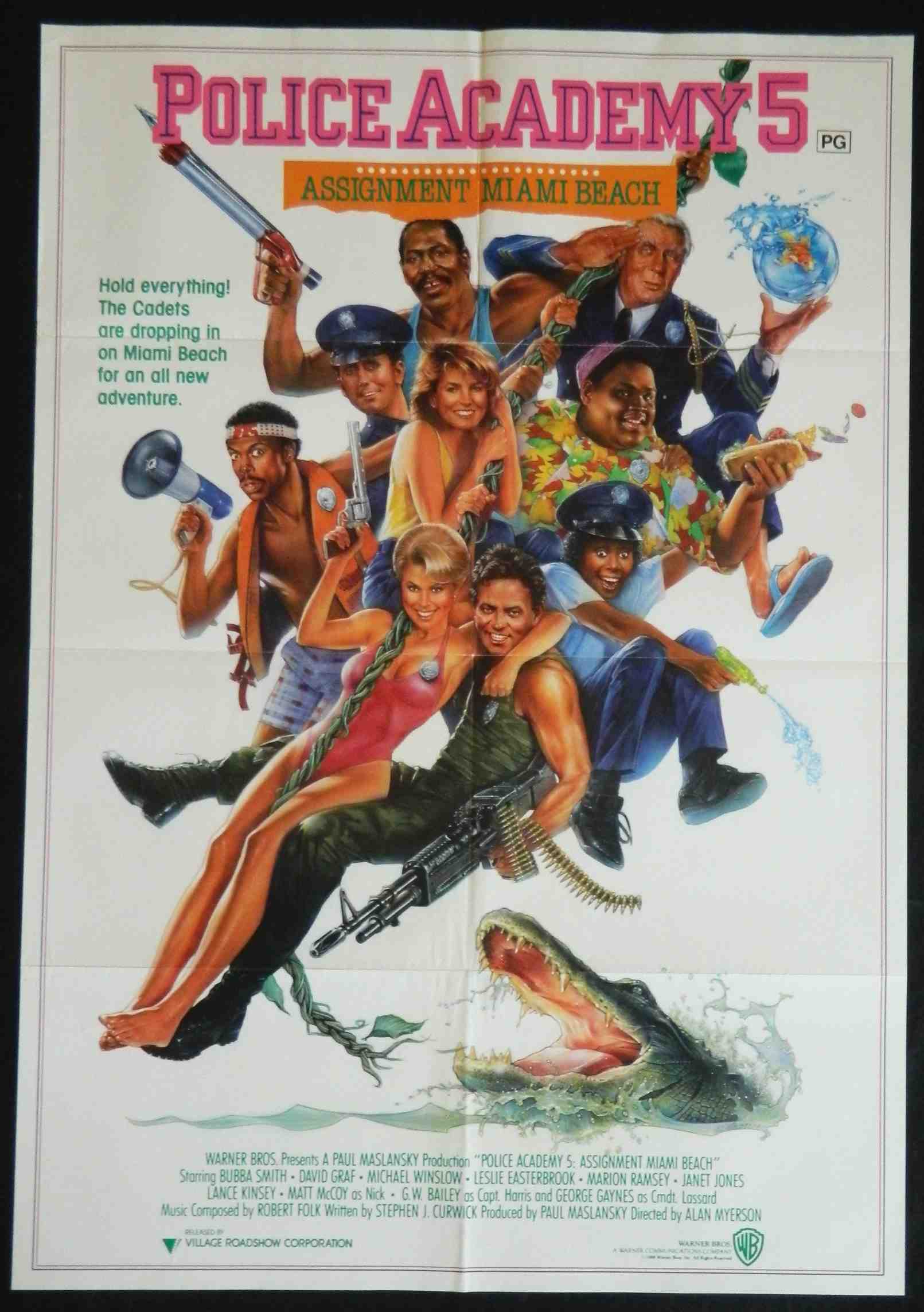 POLICE ACADEMY 5 (1988)— Original Australian one sheet movie poster