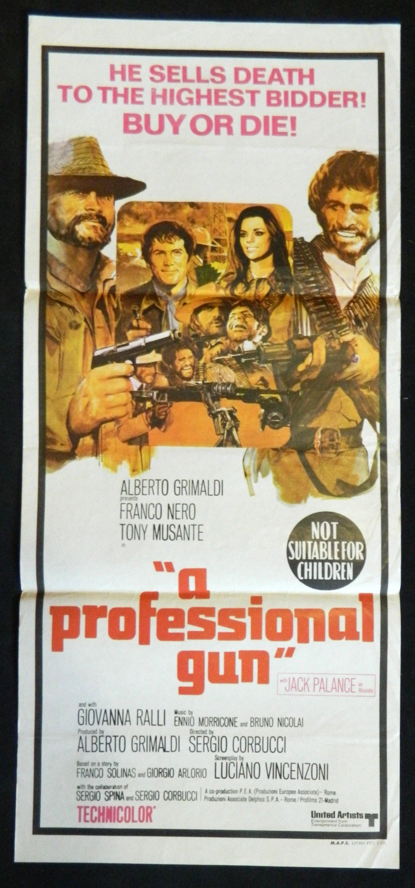 PROFESSIONAL GUN   (1968) — Original Australian daybill movie poster