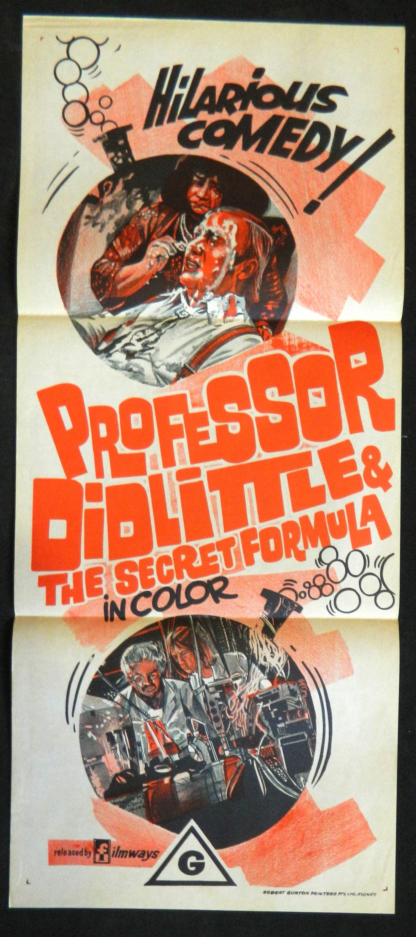 PROFESSOR DIDLITTLE AND THE SECRET FORMULA (1971) — Original Australian daybill movie poster