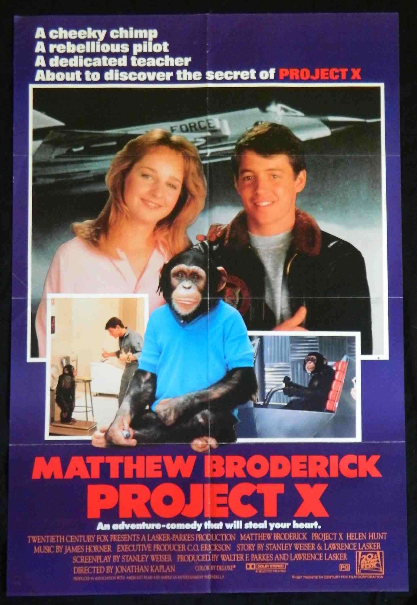 PROJECT X (1987)— Original Australian one sheet movie poster