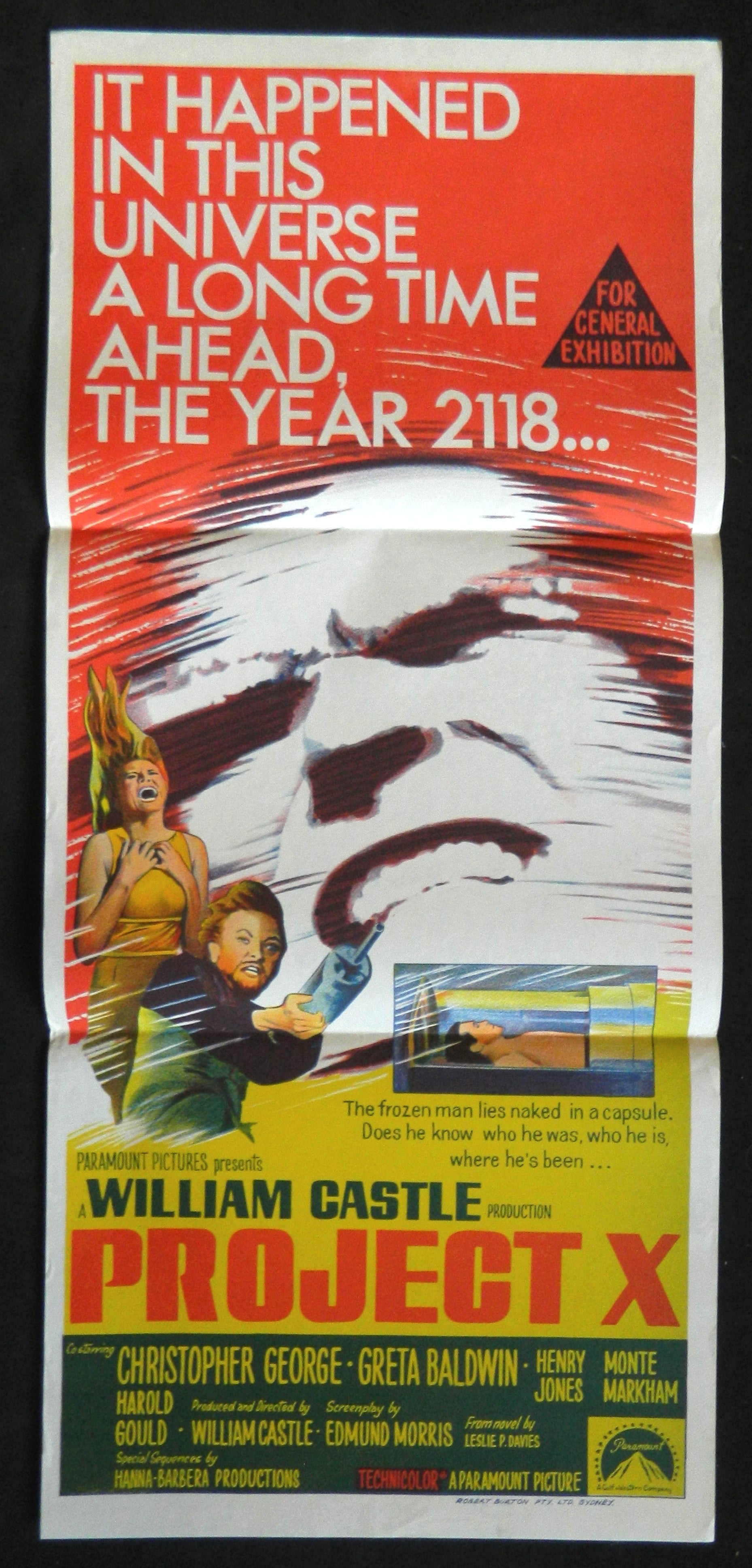 PROJECT X  (1968) — Original Australian daybill movie poster