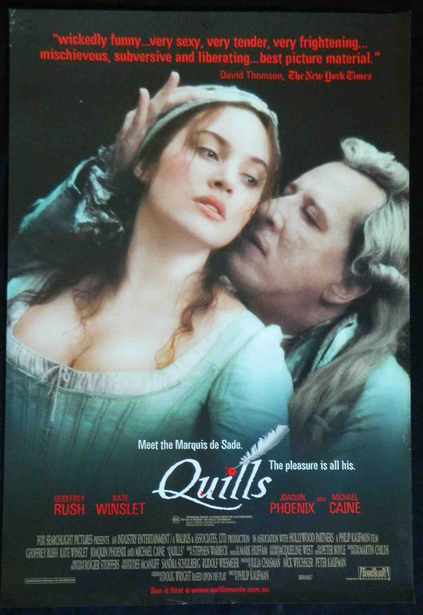 QUILLS (2000)— Original Australian one sheet movie poster