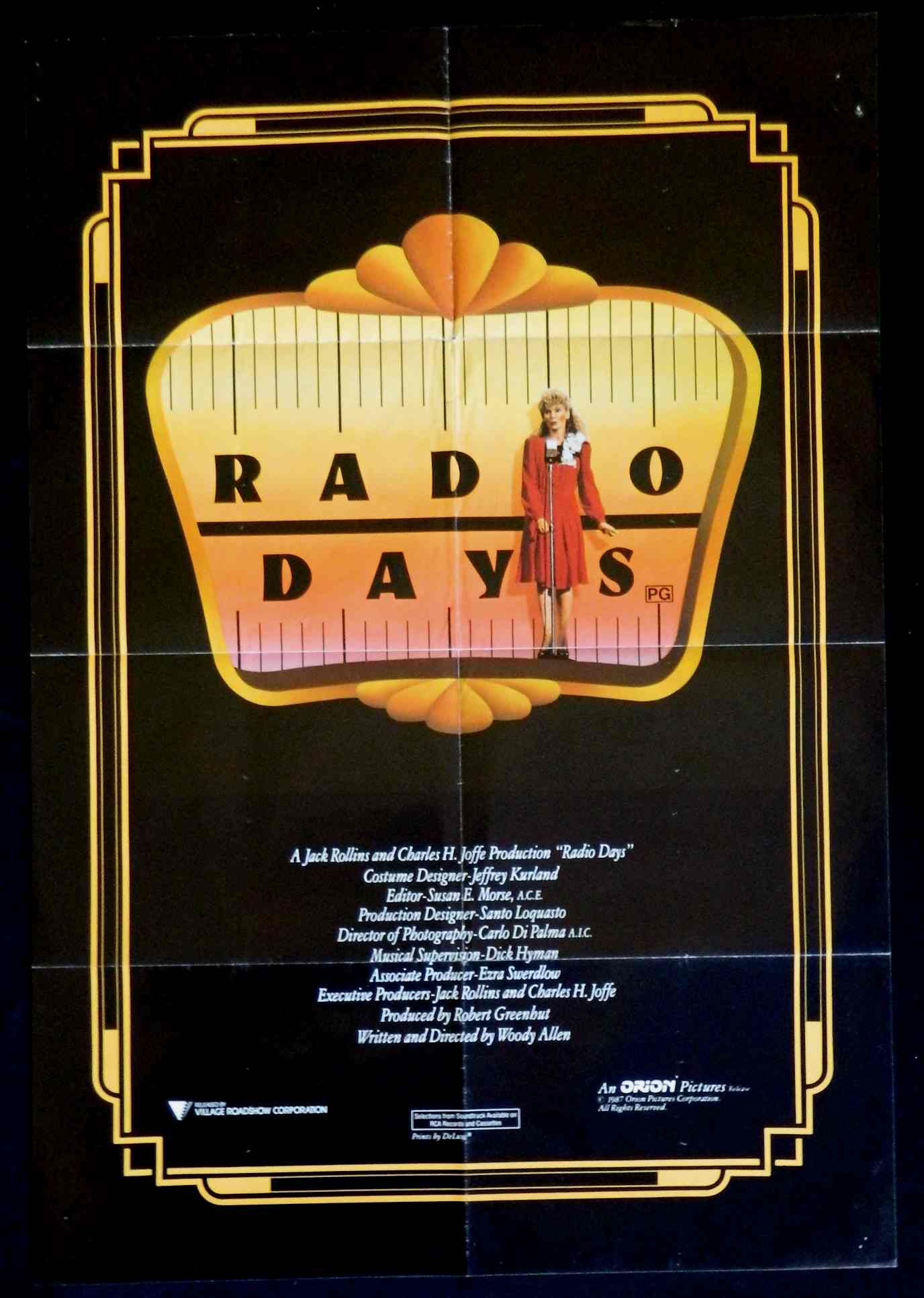 RADIO DAYS  (1987)— Original Australian one sheet movie poster