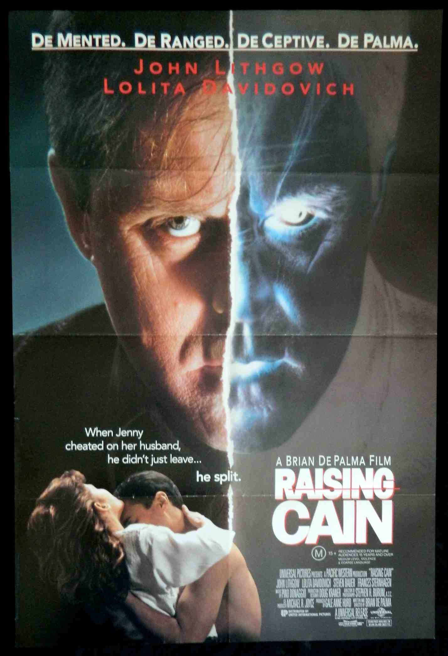 RAISING CAIN (1992)— Original Australian one sheet movie poster