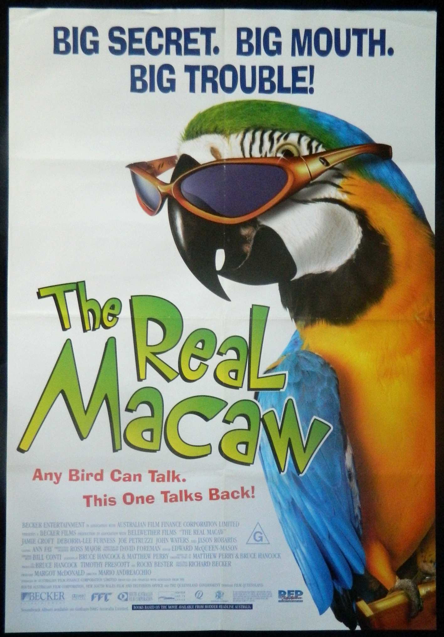 REAL MACAW (2000)— Original Australian one sheet movie poster
