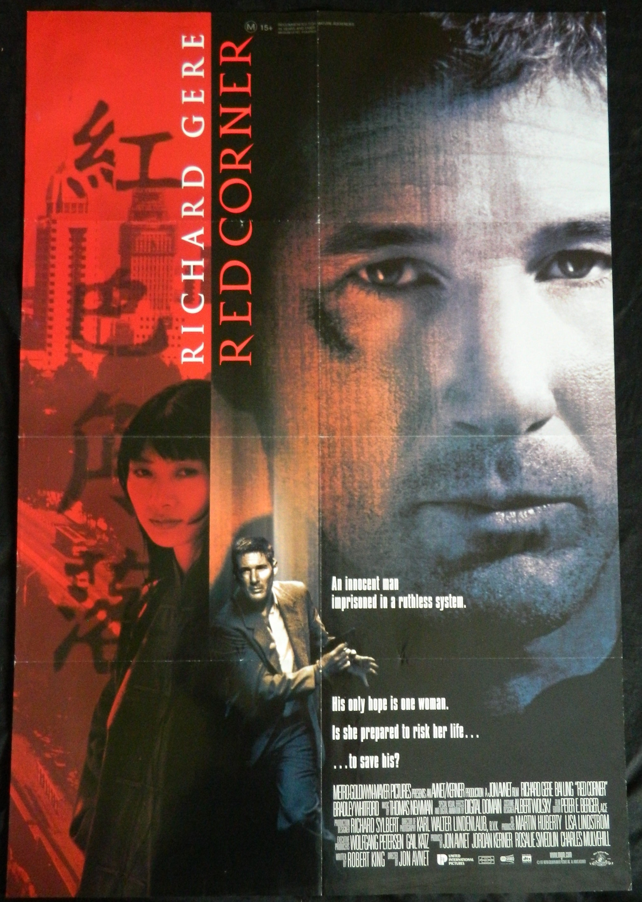 RED CORNER (1997)— Original Australian one sheet movie poster