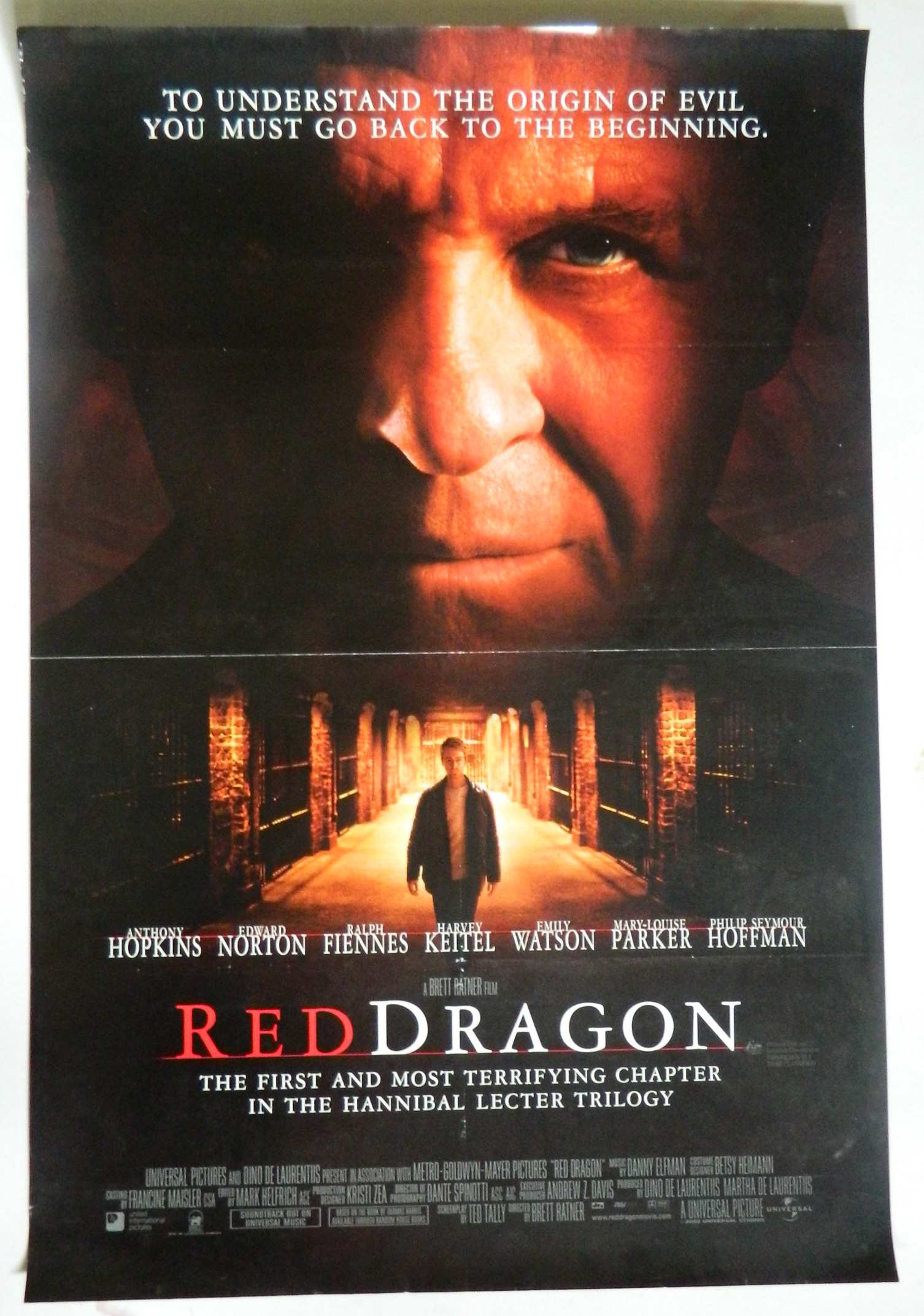 RED DRAGON (2002)— Original Australian one sheet movie poster
