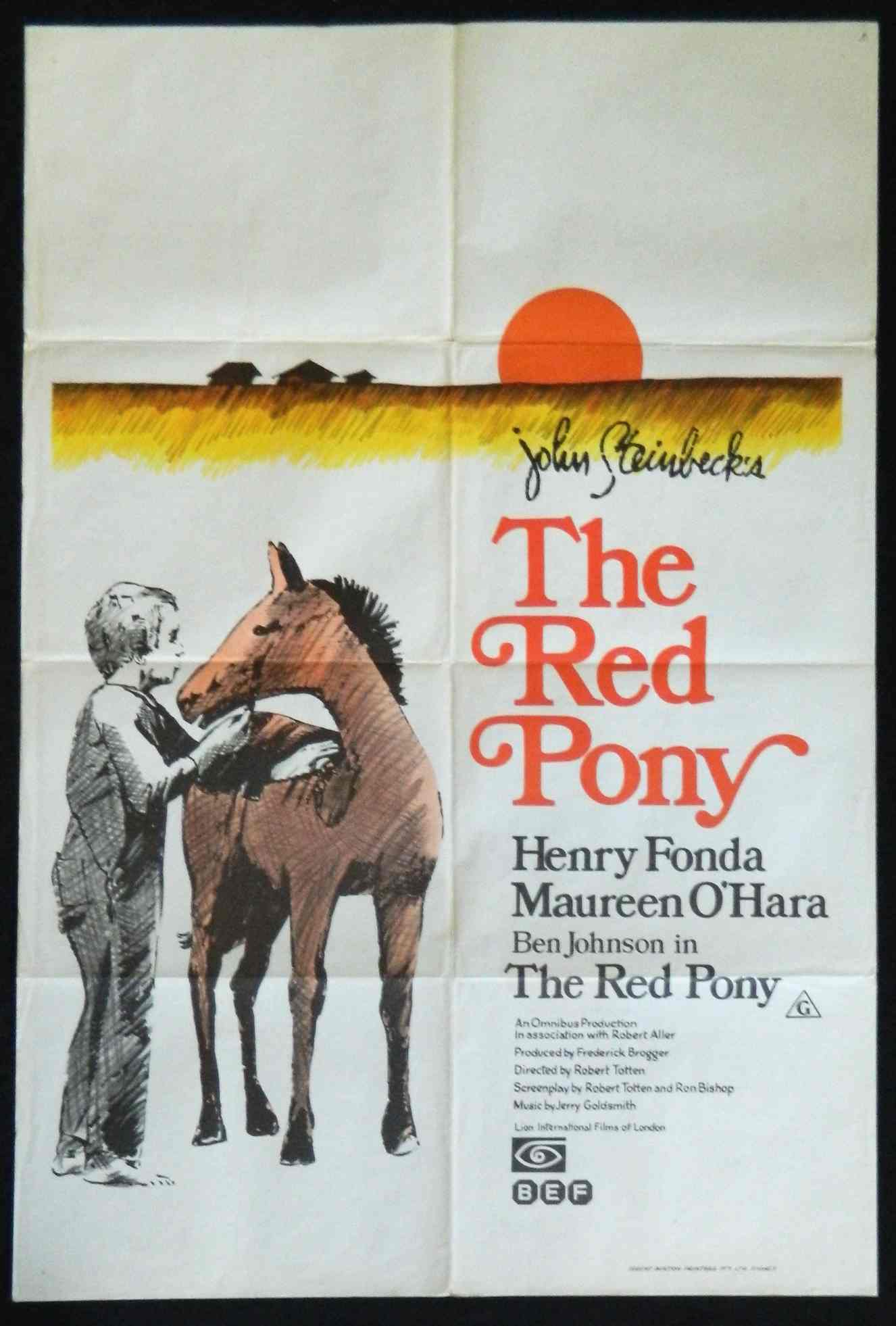 THE RED PONY (1973) — Original Australian one sheet movie poster