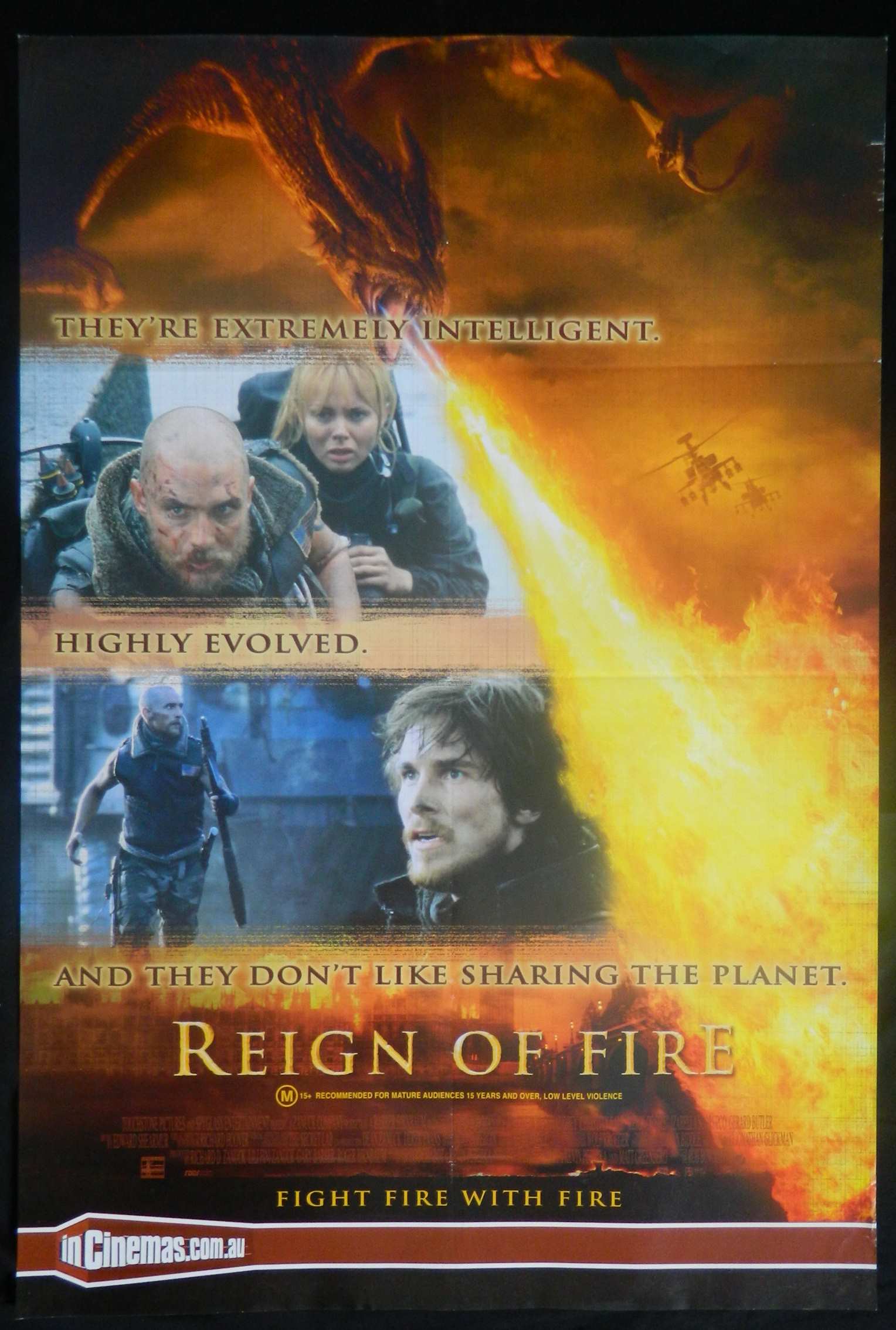 REIGN OF FIRE (2002)— Original Australian one sheet movie poster