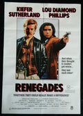 RENEGADES (1989)— Original Australian one sheet movie poster