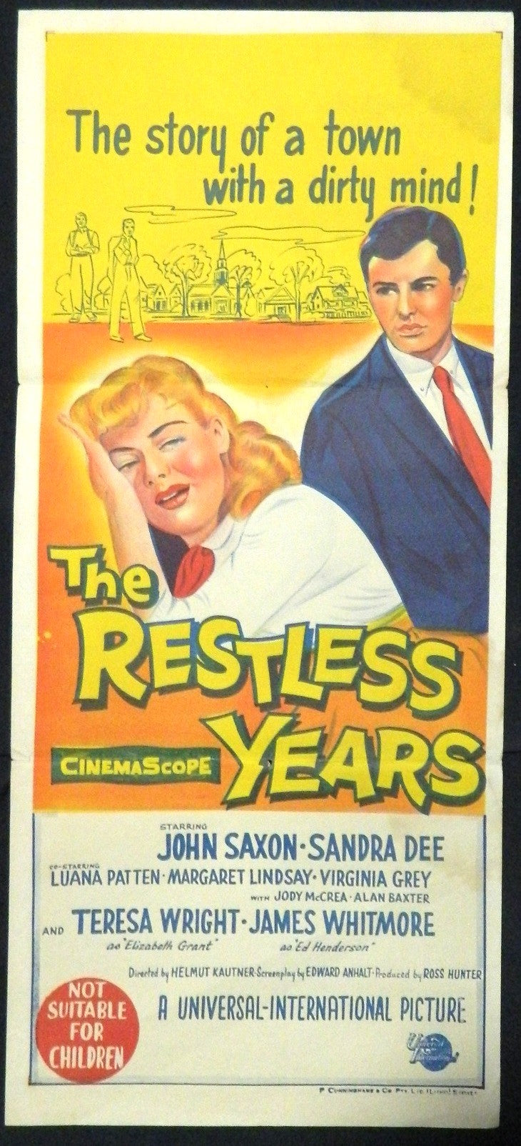 THE RESTLESS YEARS  (1958) — Original Australian daybill movie poster