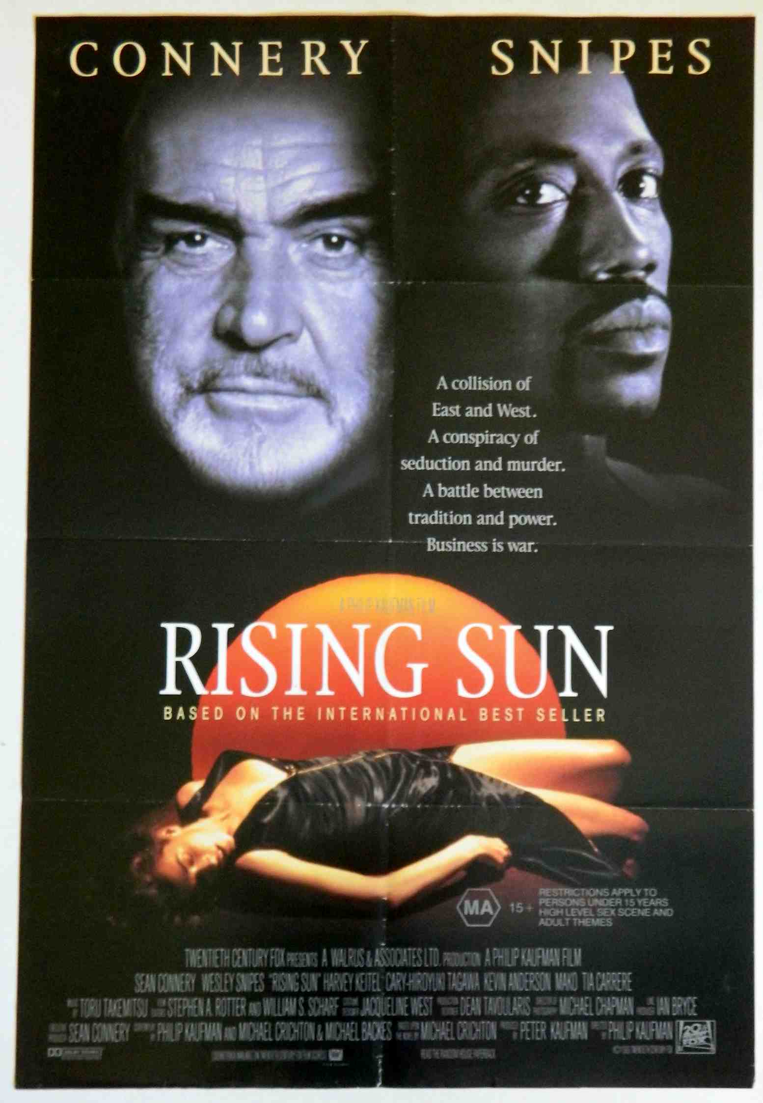 RISING SUN (1993)— Original Australian one sheet movie poster