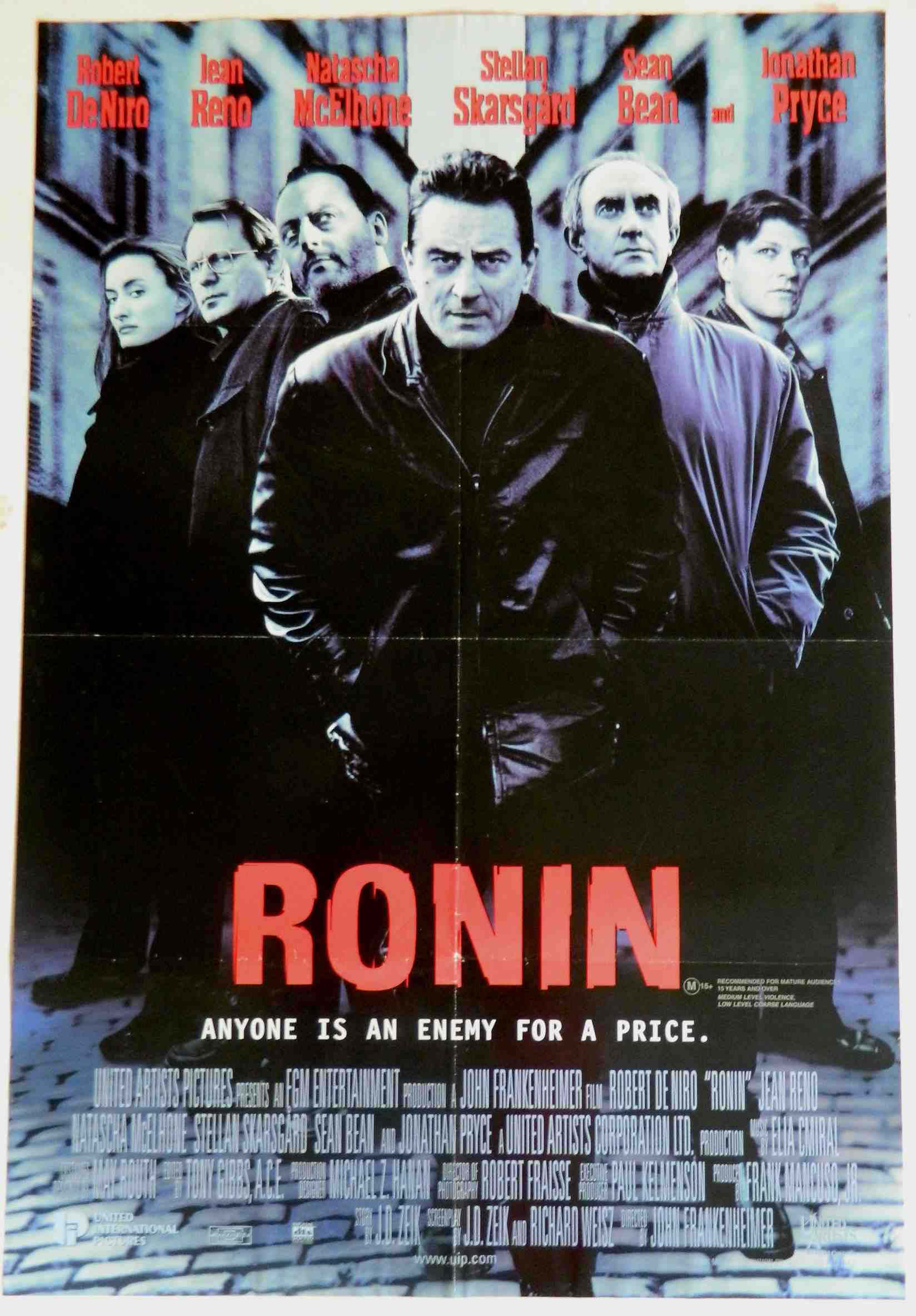 RONIN (1998)— Original Australian one sheet movie poster