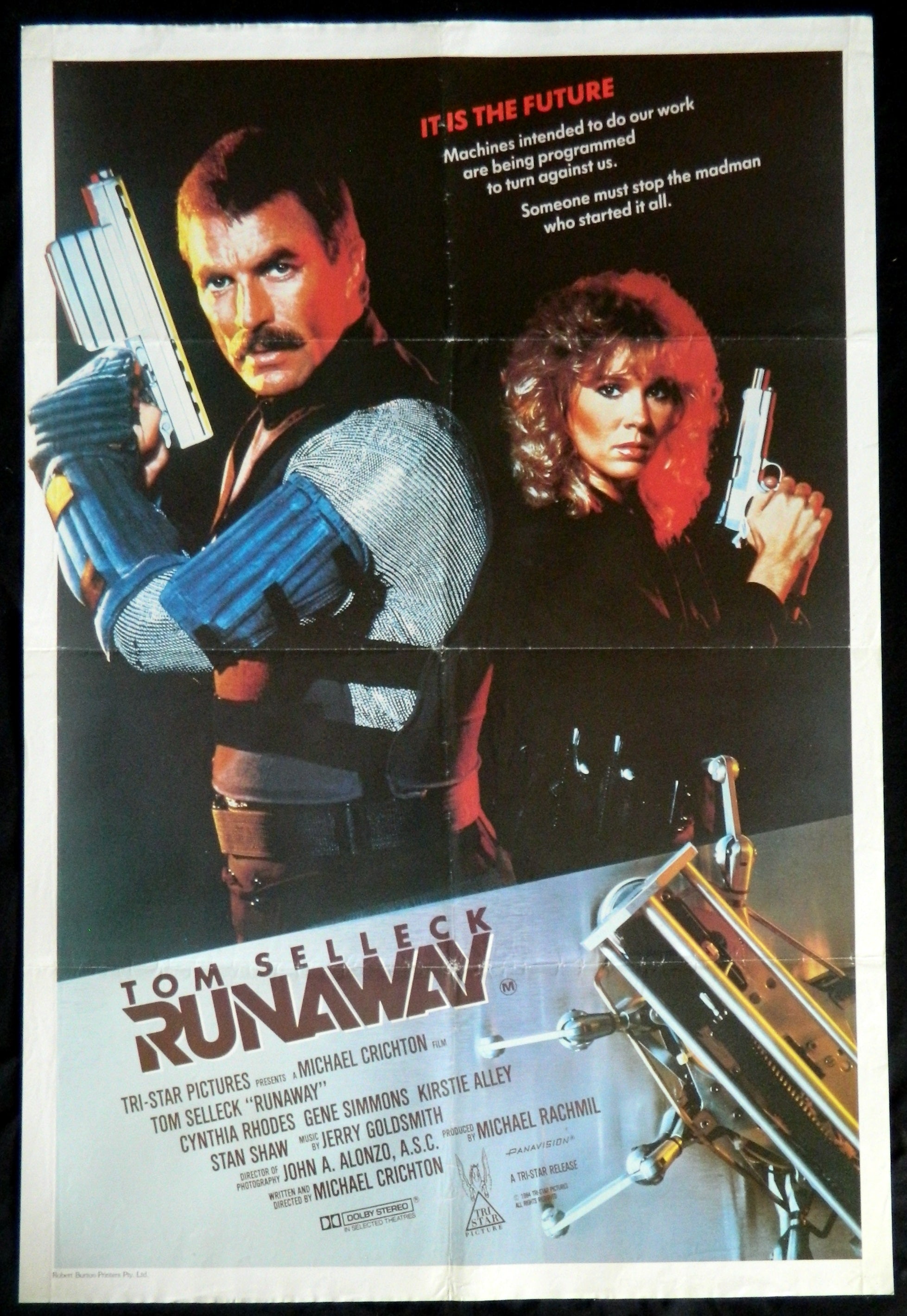 RUNAWAY (1984)— Original Australian one sheet movie poster