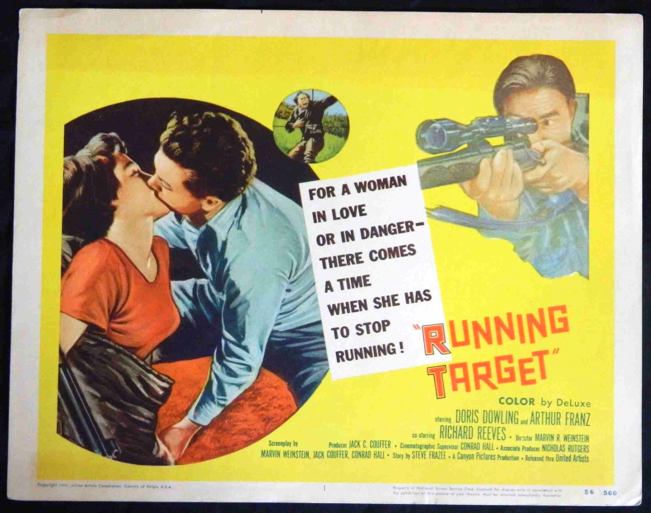 RUNNING TARGET (1956) — Original Australian Lobby Card