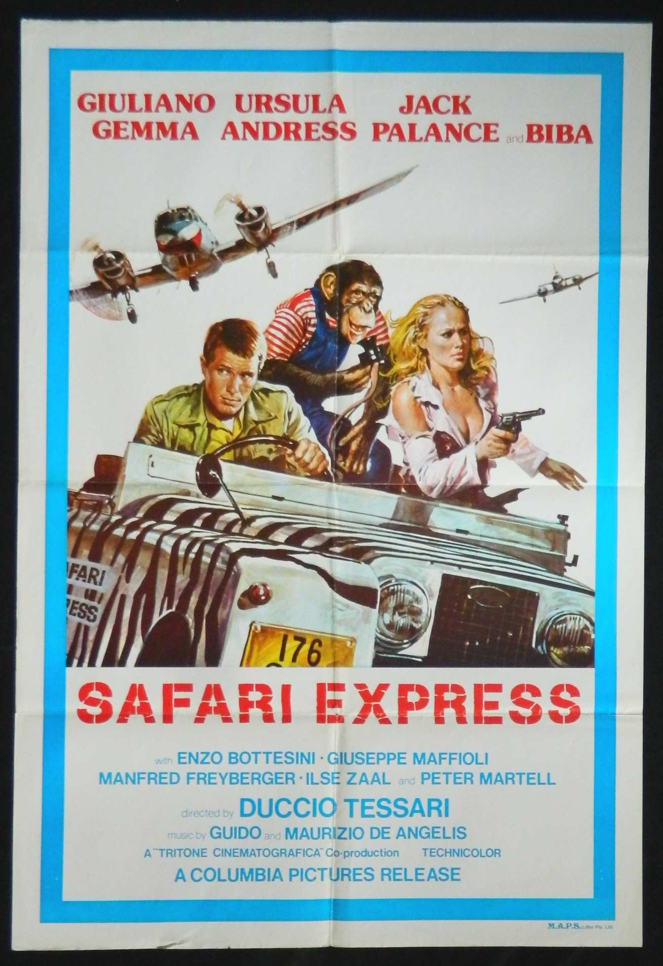 SAFARI EXPRESS (1976) — Original Australian one sheet movie poster