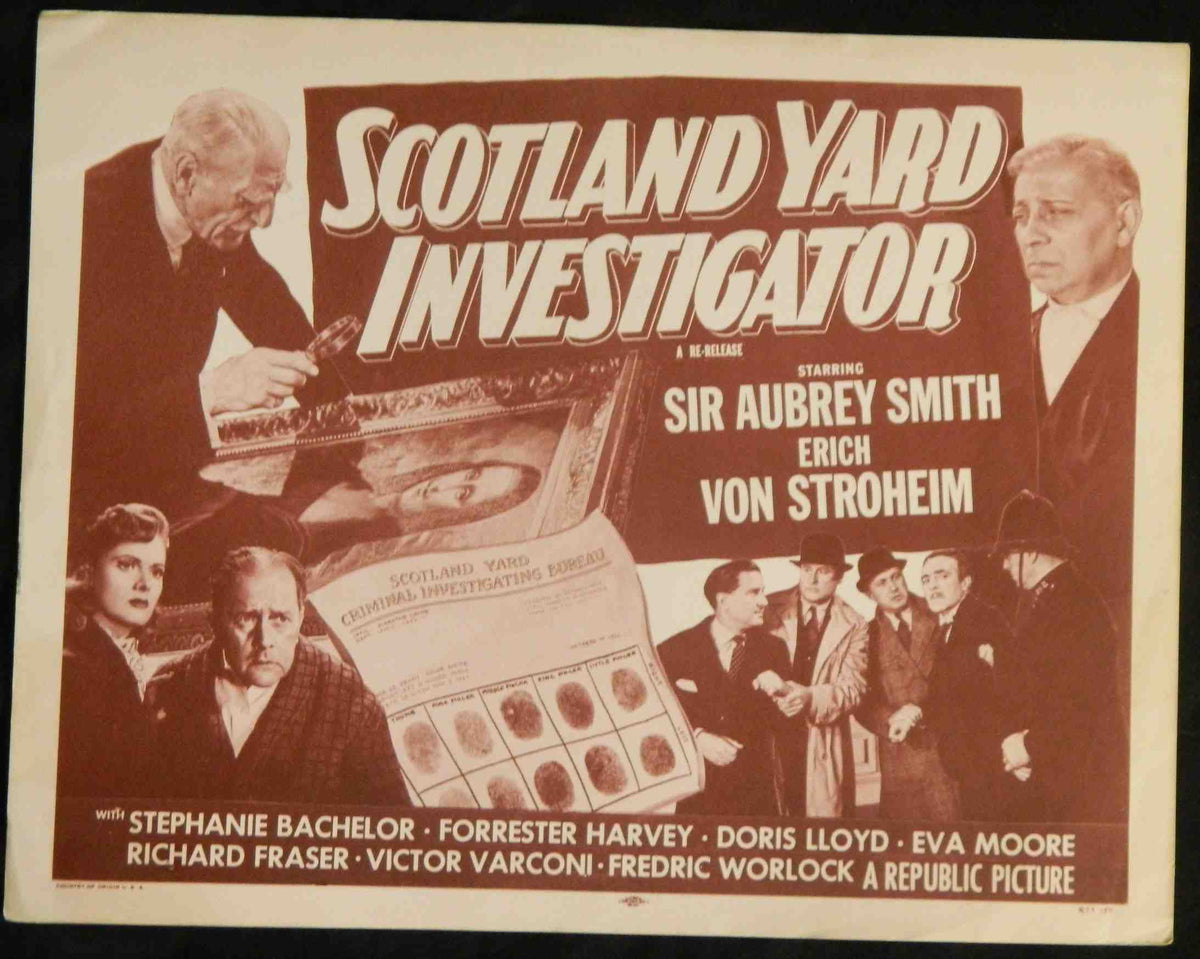 SCOTLAND YARD INVESTIGATOR  (1945) — Original Australian Lobby Card