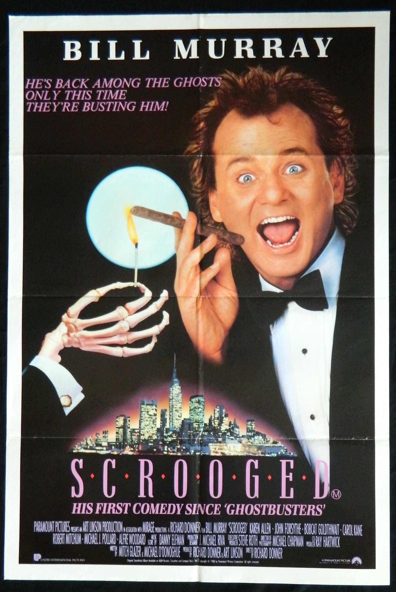SCROOGED (1988)— Original Australian one sheet movie poster.