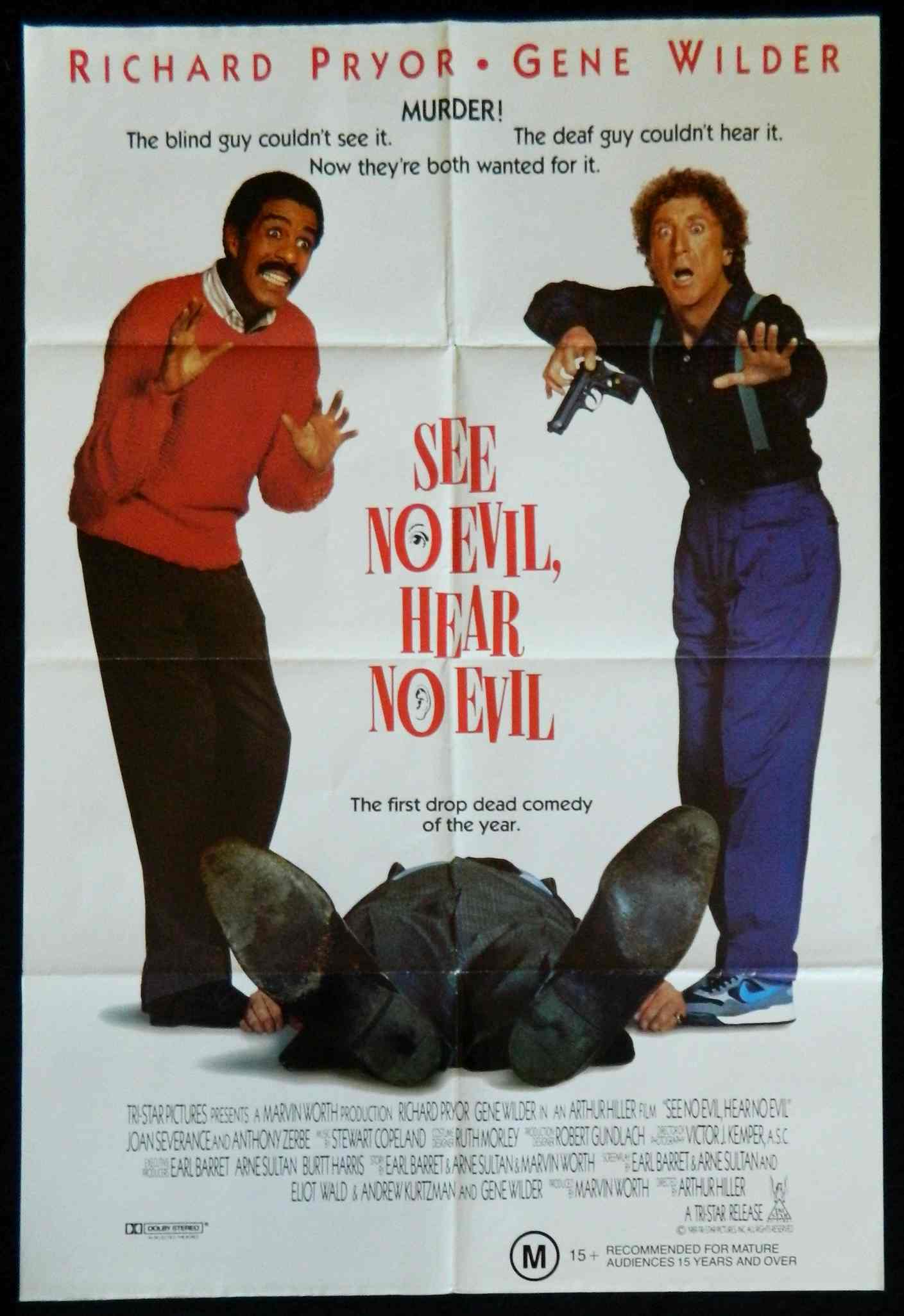 SEE NO EVIL HEAR NO EVIL (1989)— Original Australian one sheet movie poster.