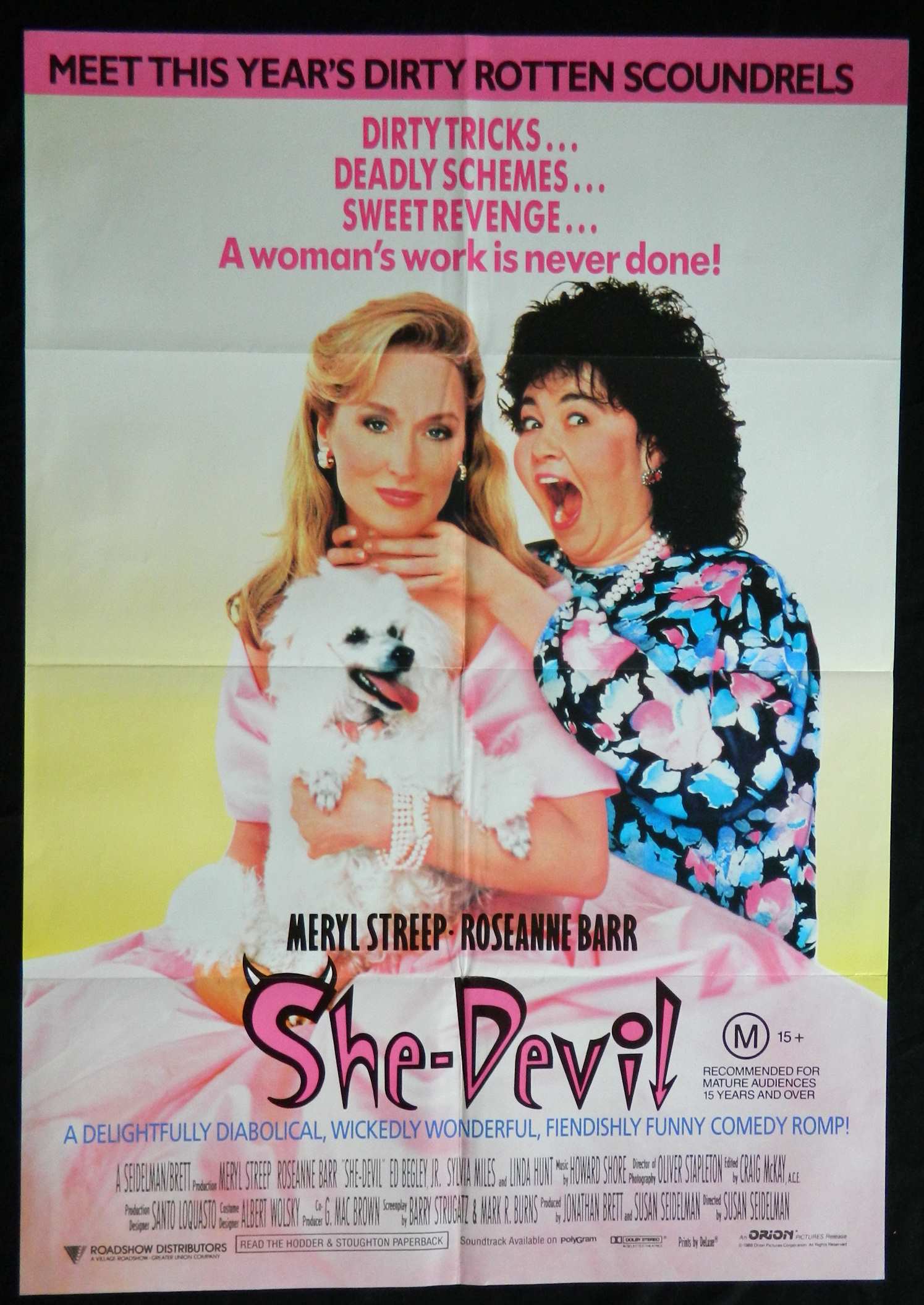 SHE DEVIL  (1989)— Original Australian one sheet movie poster