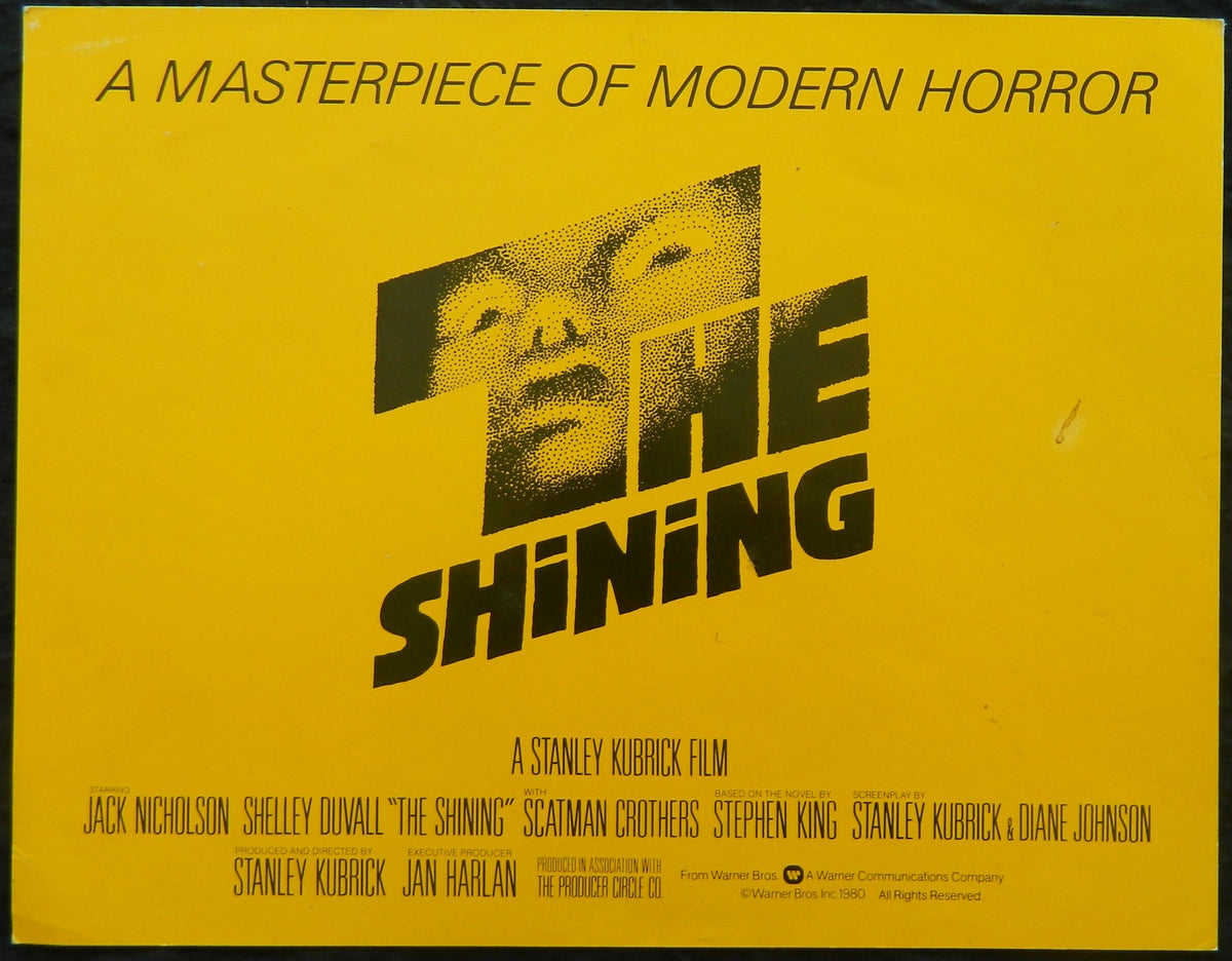 THE SHINING (1) (1980) — Original Australian Lobby Card