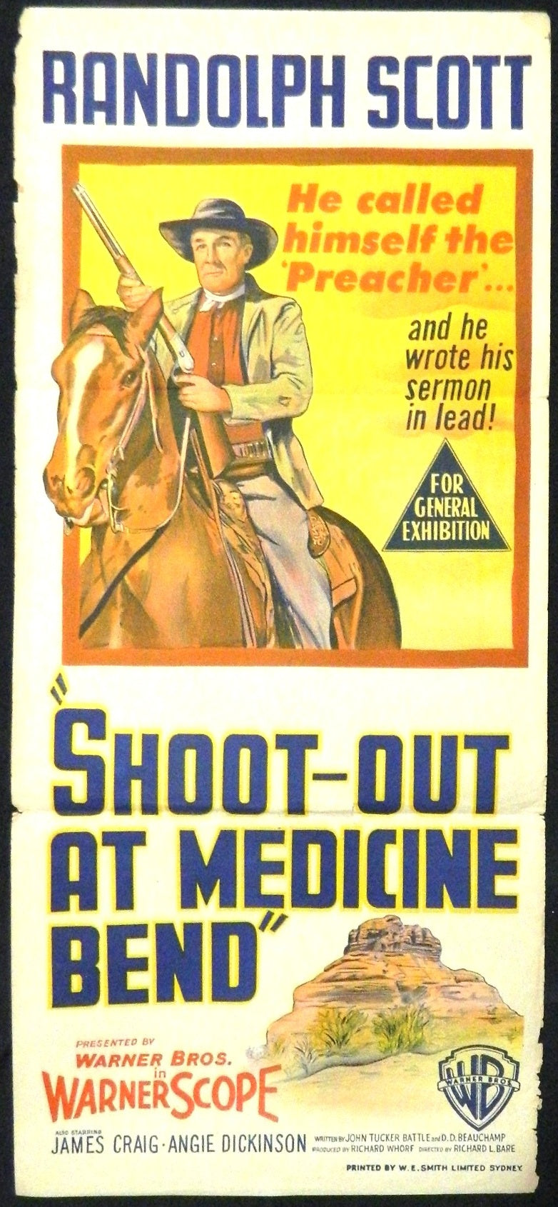 SHOOTOUT AT MEDICINE BEND (1957) — Original Australian daybill movie poster