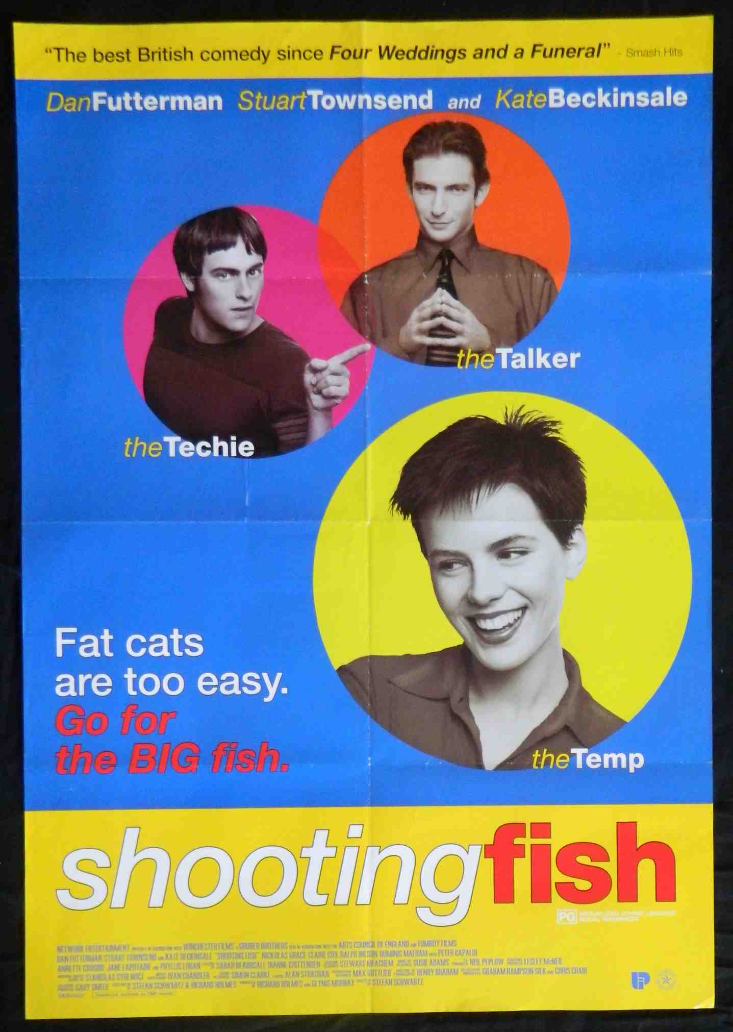 SHOOTING FISH  (1997)— Original Australian one sheet movie poster.