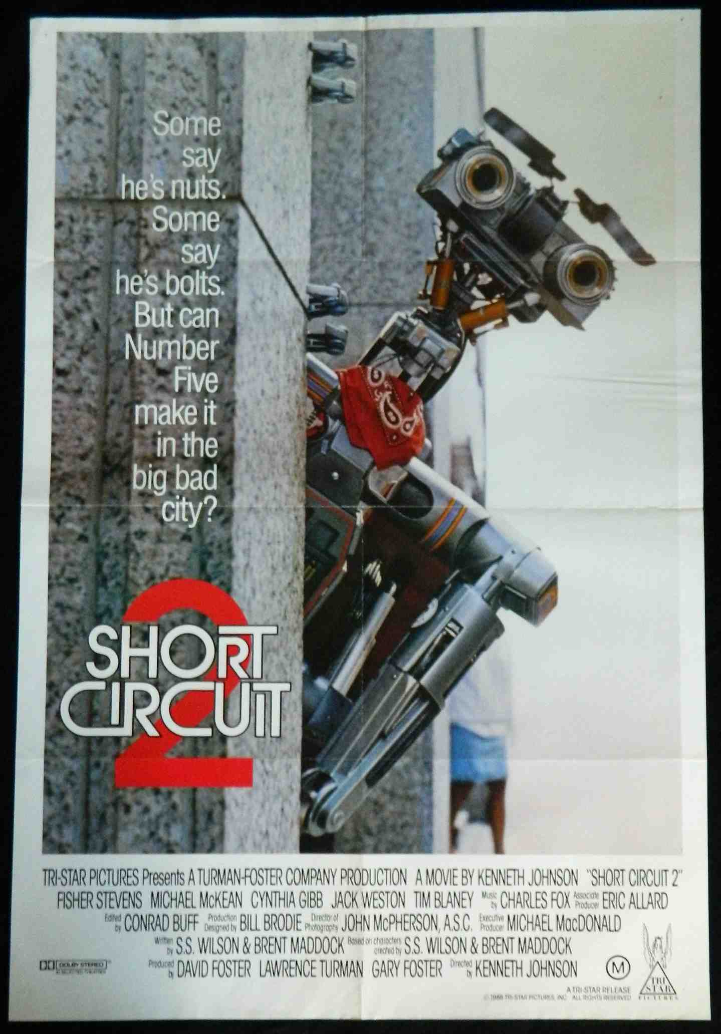 SHORT CIRCUIT 2  (1989)— Original Australian one sheet movie poster.