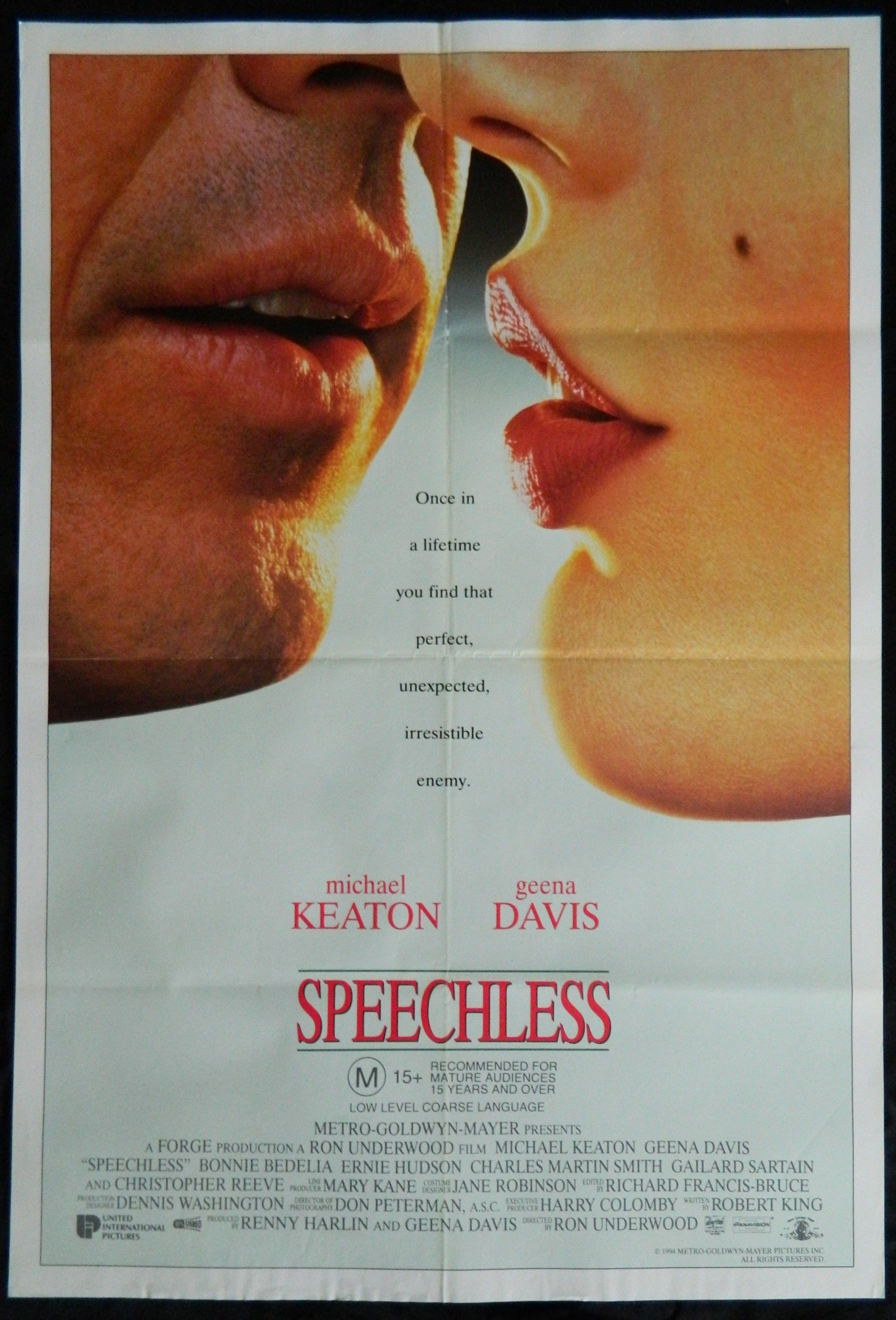 SPEECHLESS  (1994)— Original Australian one sheet movie poster