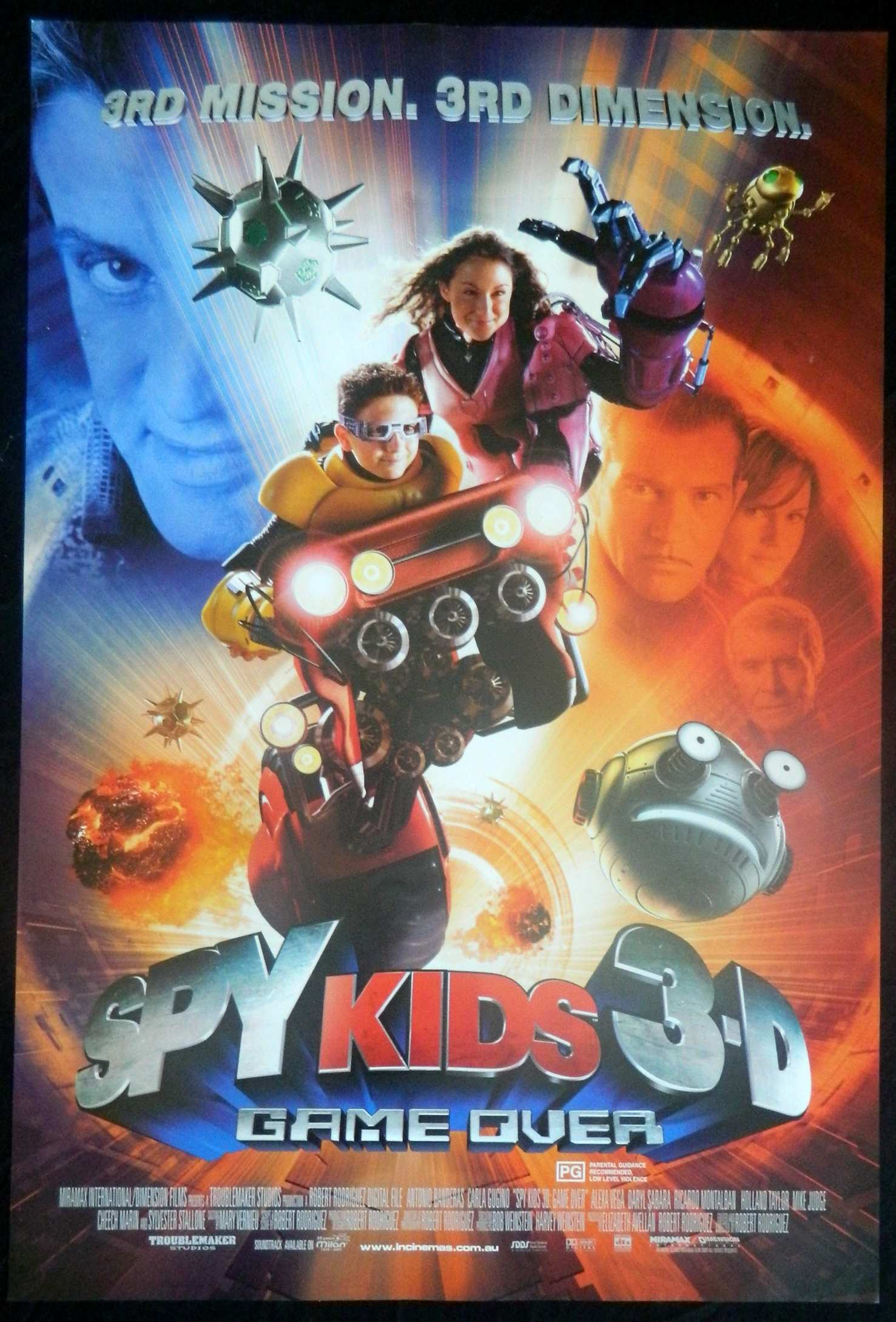 SPY KIDS 3D (2003)— Original Australian one sheet movie poster