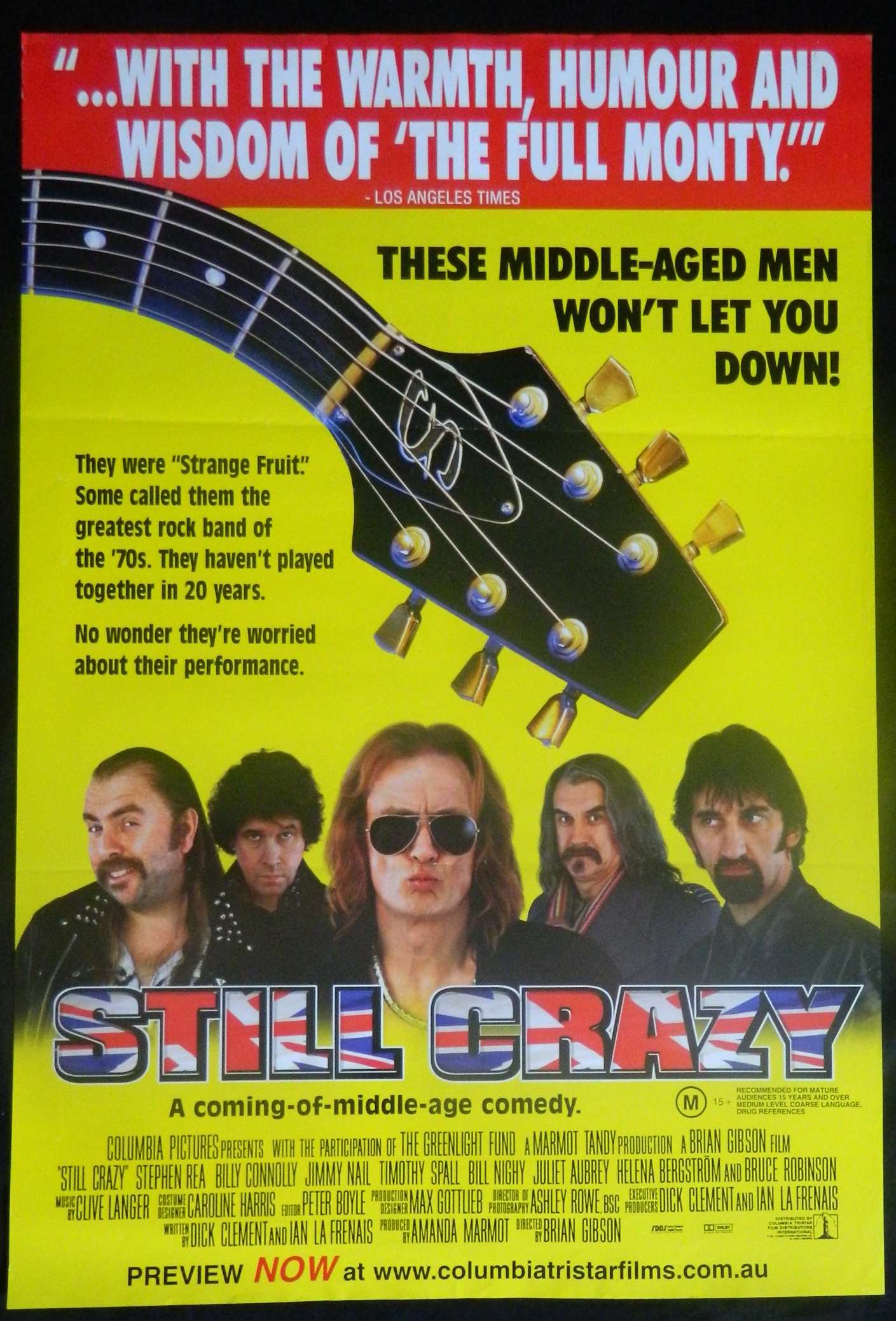 STILL CRAZY  (1999)— Original Australian one sheet movie poster