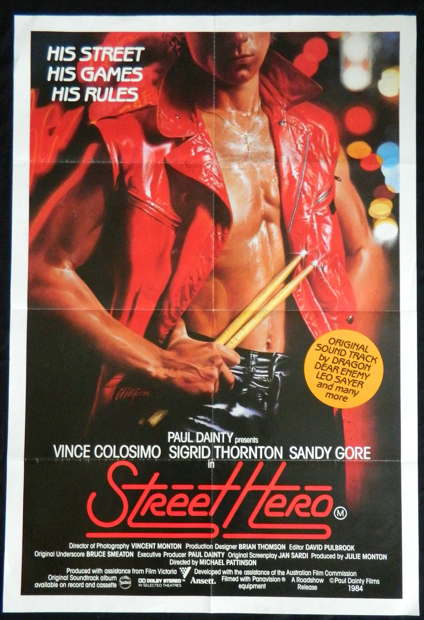 STREET HERO (1984)— Original Australian one sheet movie poster