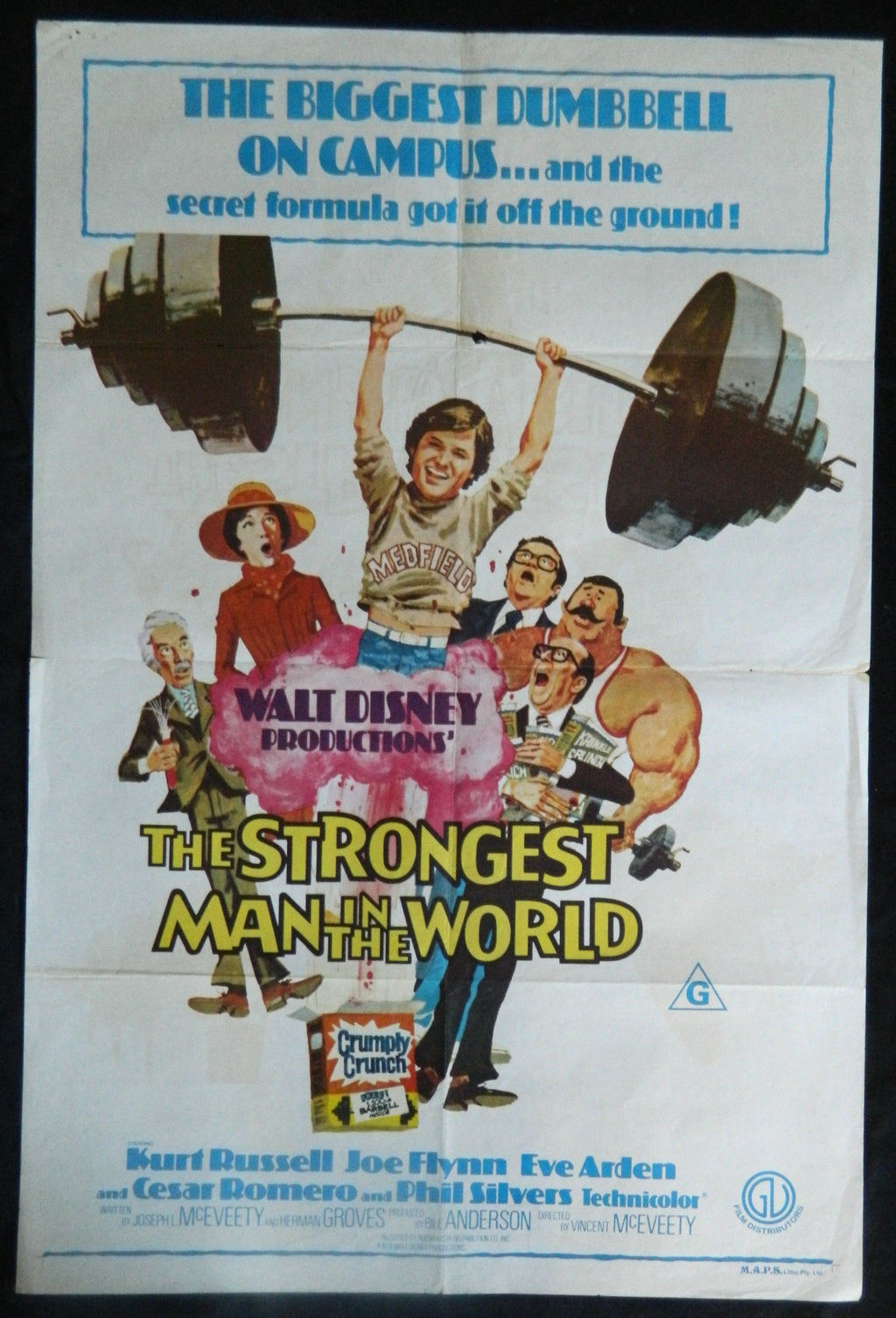 THE STRONGEST MAN IN THE WORLD (1975)— Original Australian one sheet movie poster.