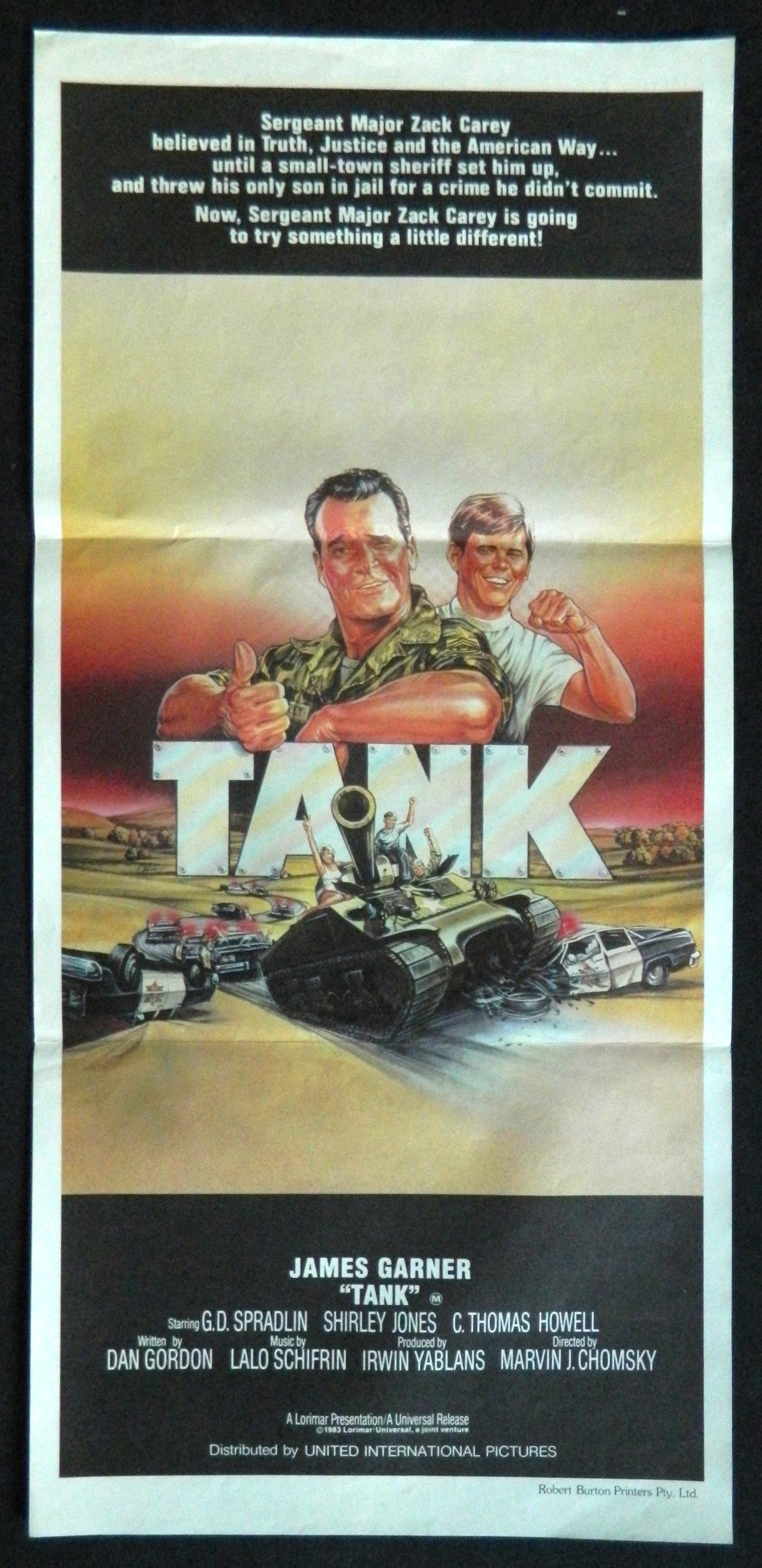 TANK (1984) — Original Australian daybill movie poster