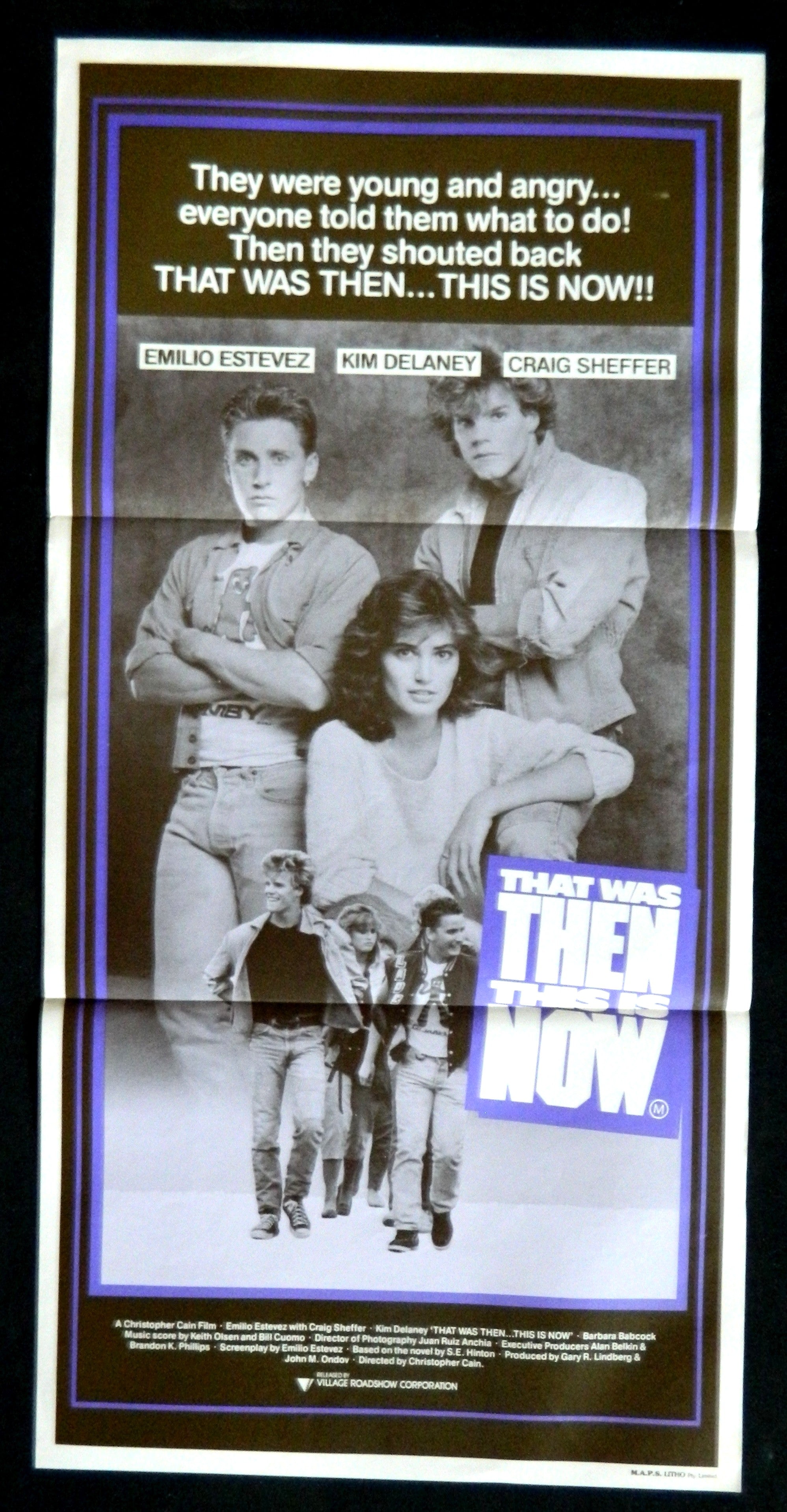 THAT WAS THEN THIS IS NOW (1985) — Original Australian daybill movie poster