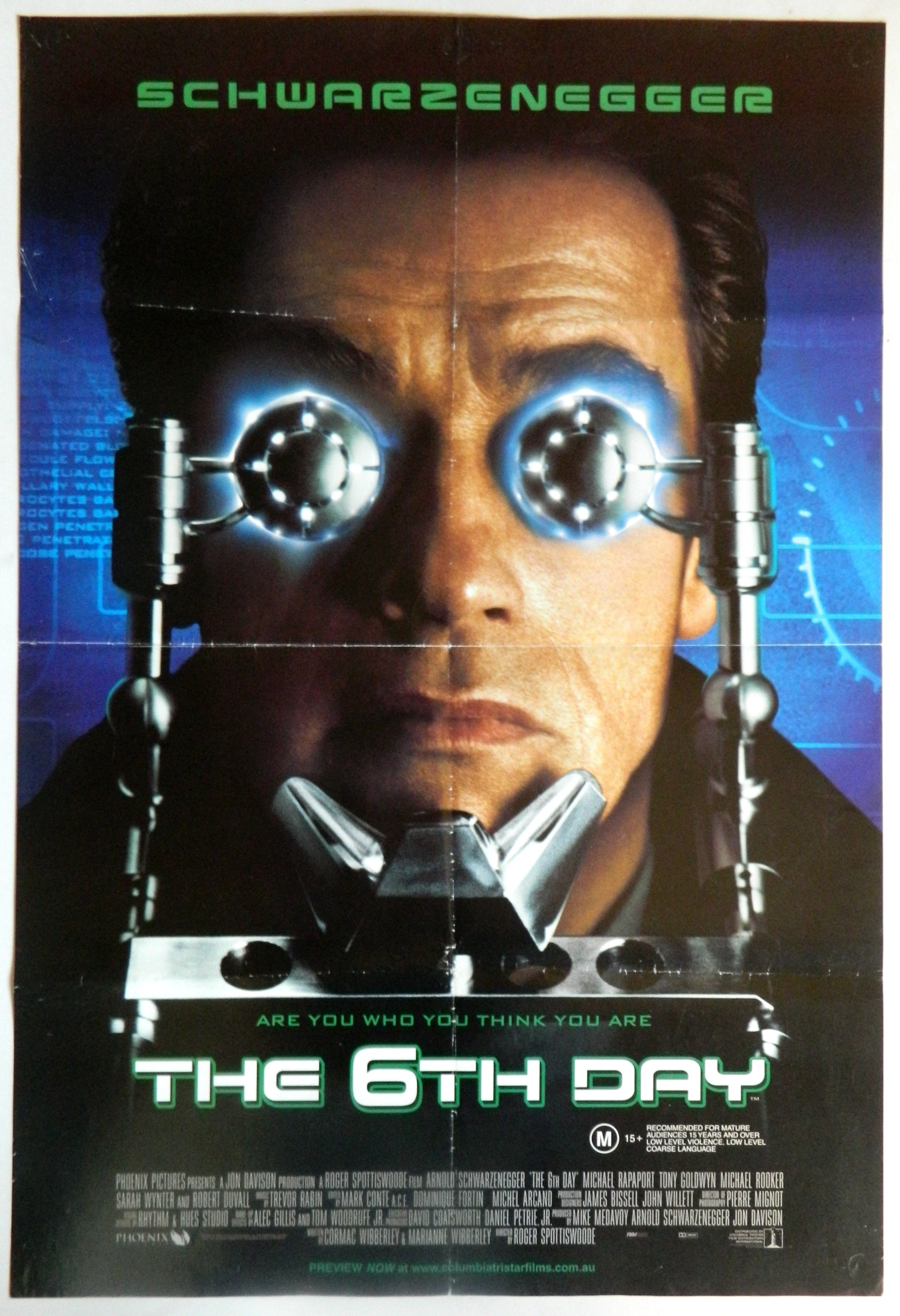 THE 6TH DAY (2000)— Original Australian one sheet movie poster.