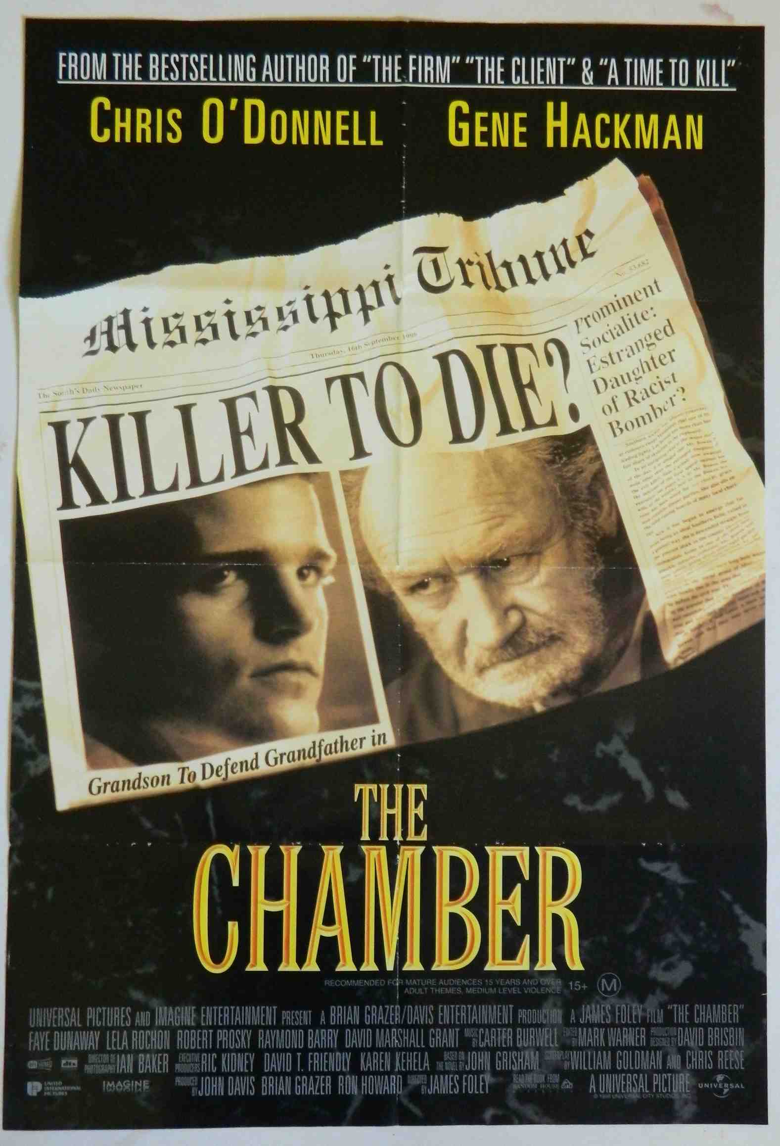 THE CHAMBER (1996)— Original Australian one sheet movie poster.
