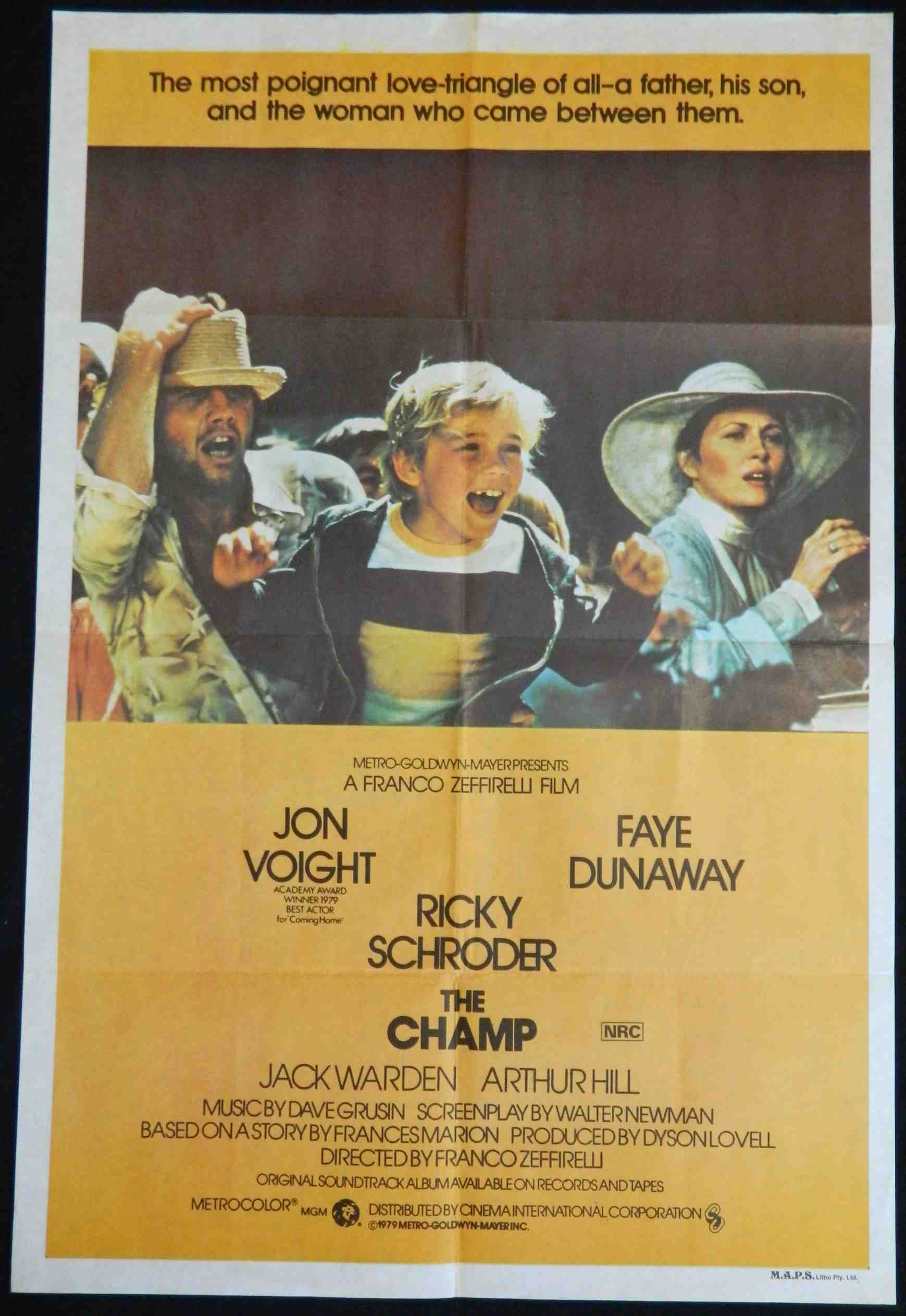 THE CHAMP (1979)— Original Australian one sheet movie poster
