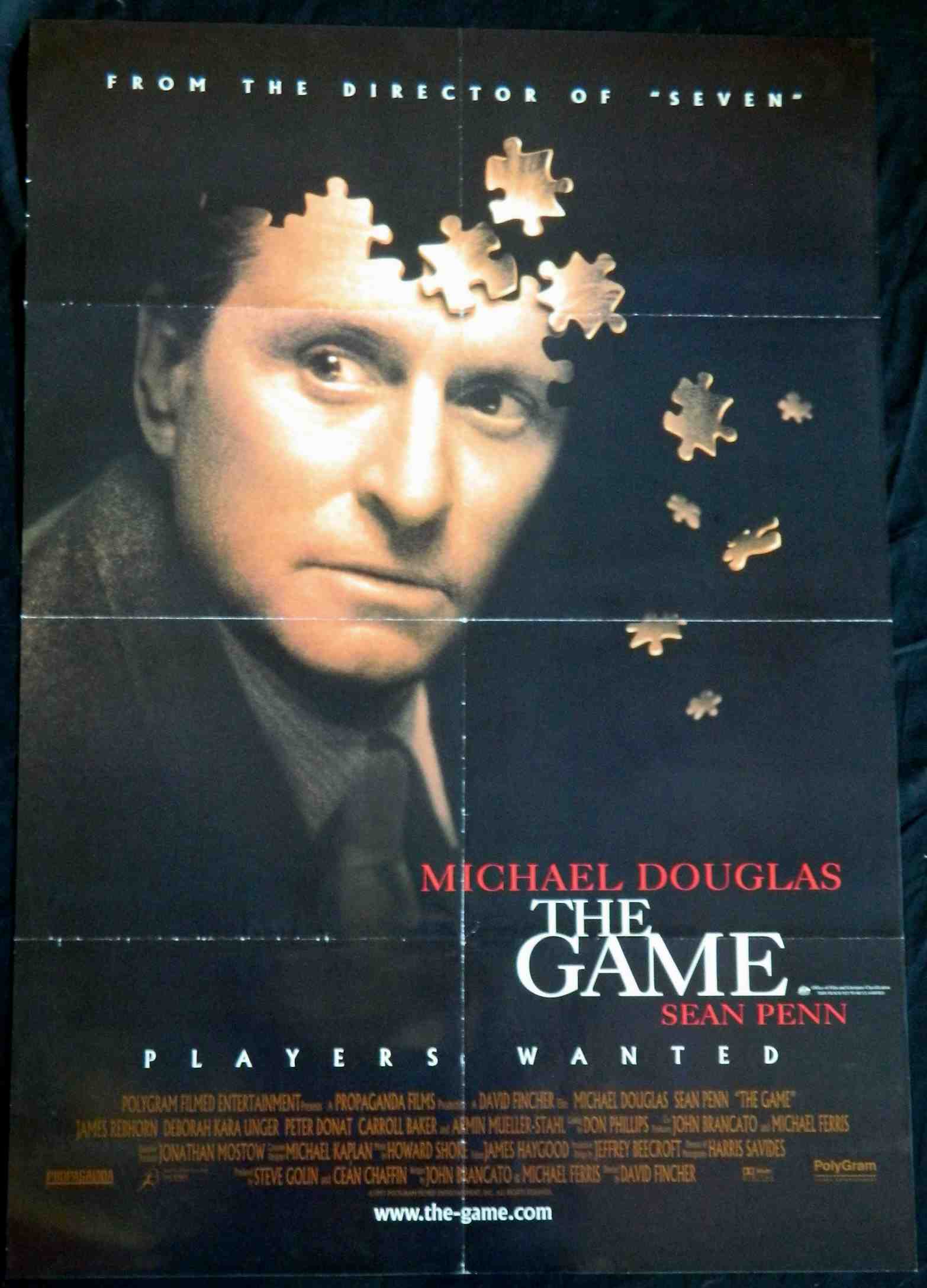 THE GAME  (1997)— Original Australian one sheet movie poster.