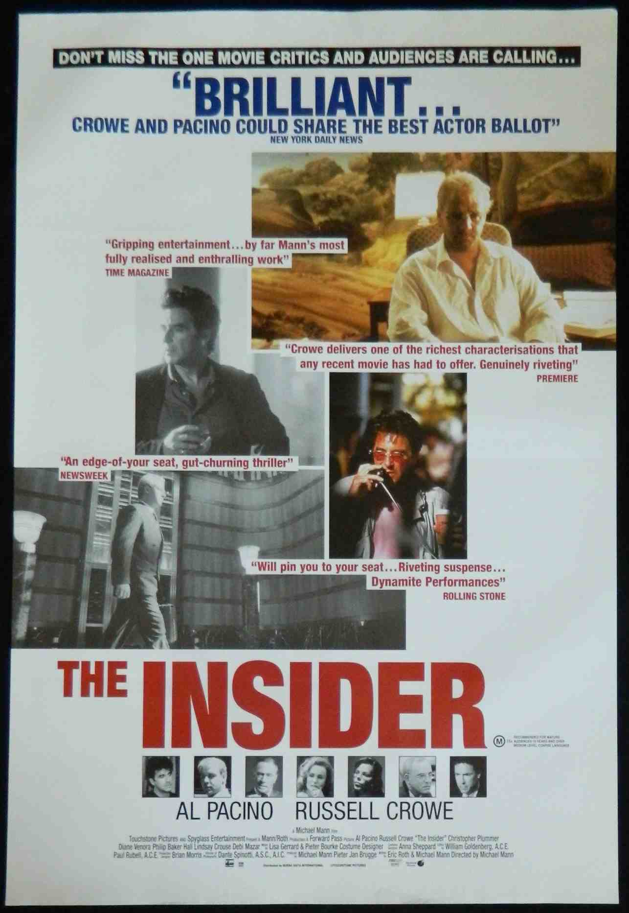 THE INSIDER (1999)— Original Australian one sheet movie poster