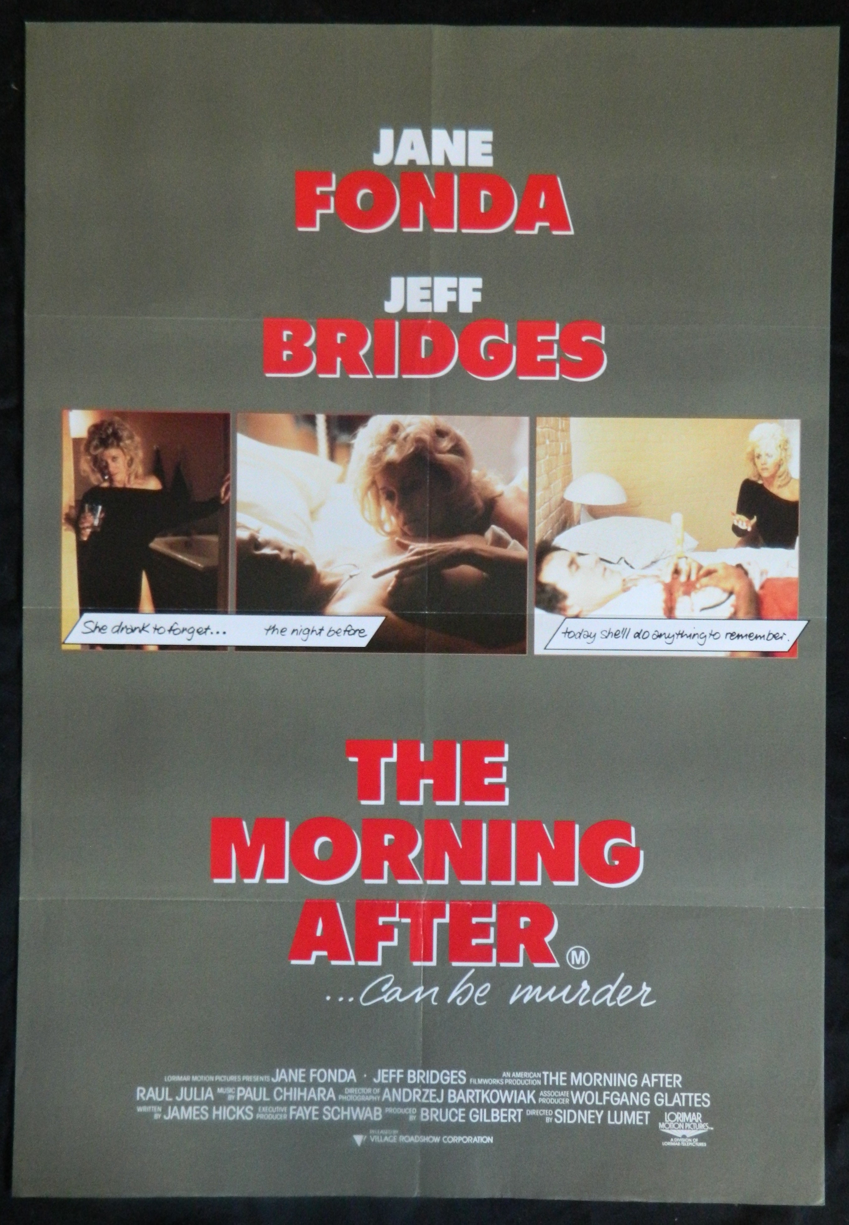 THE MORNING AFTER (1986)— Original Australian one sheet movie poster