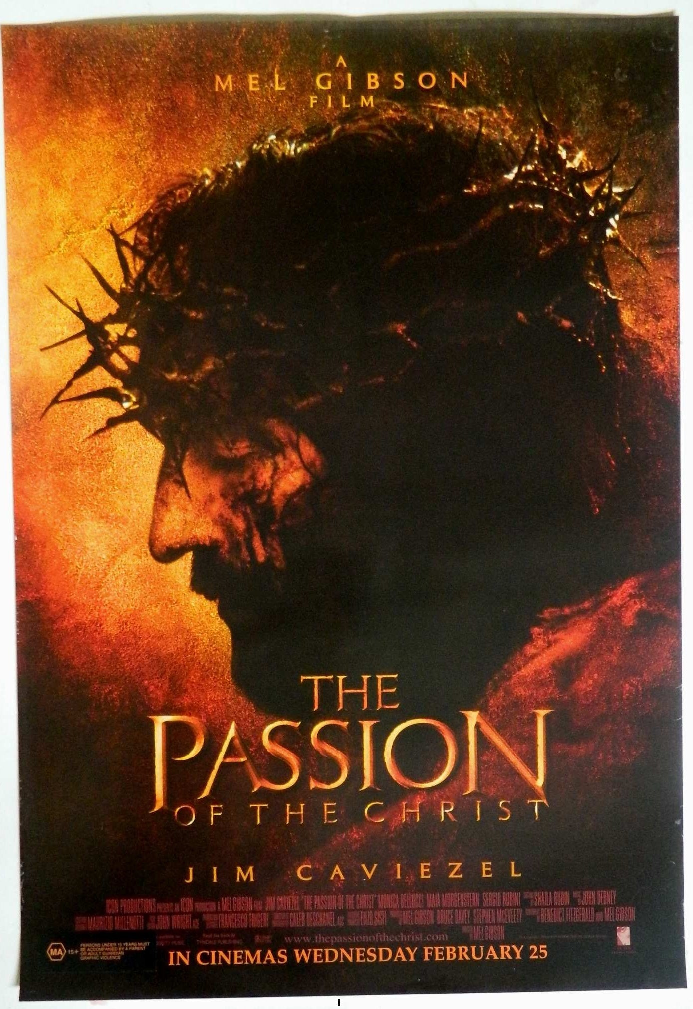THE PASSION OF THE CHRIST (2004)— Original Australian one sheet movie poster.
