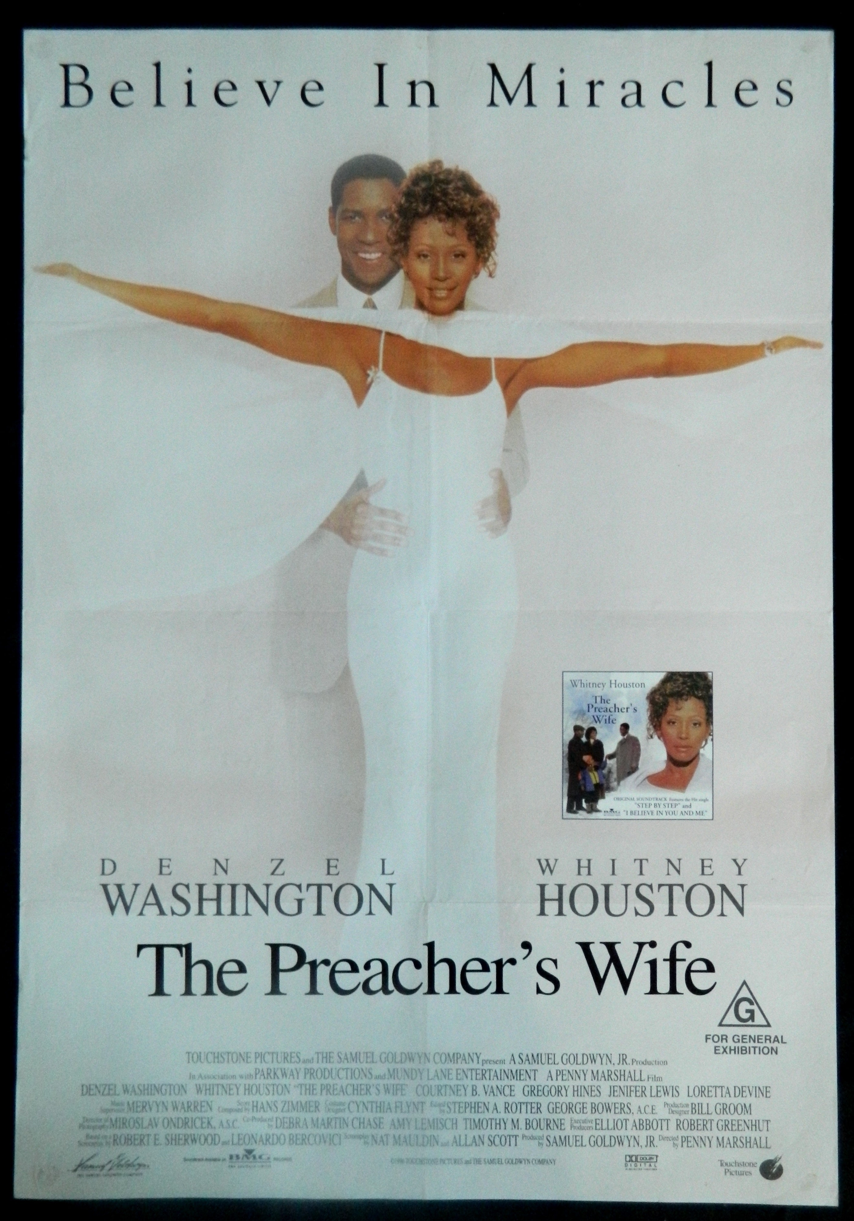 THE PREACHERS WIFE (1996)— Original Australian one sheet movie poster