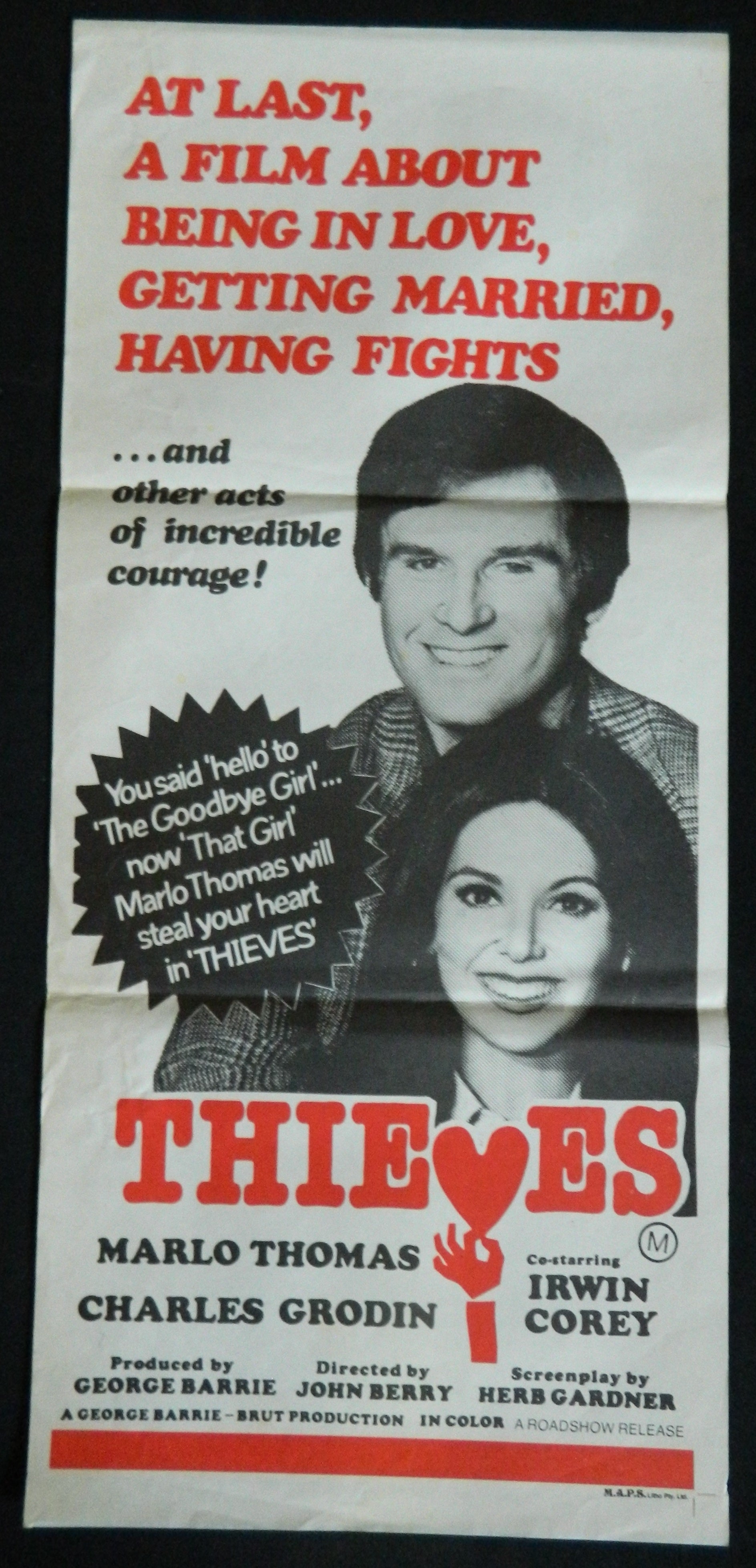 THIEVES  (1977) — Original Australian daybill movie poster