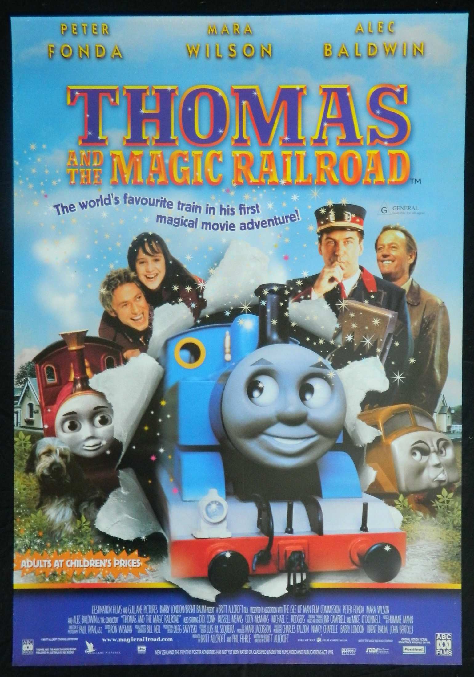 THOMAS AND THE MAGIC RAILROAD (2000)— Original Australian one sheet movie poster